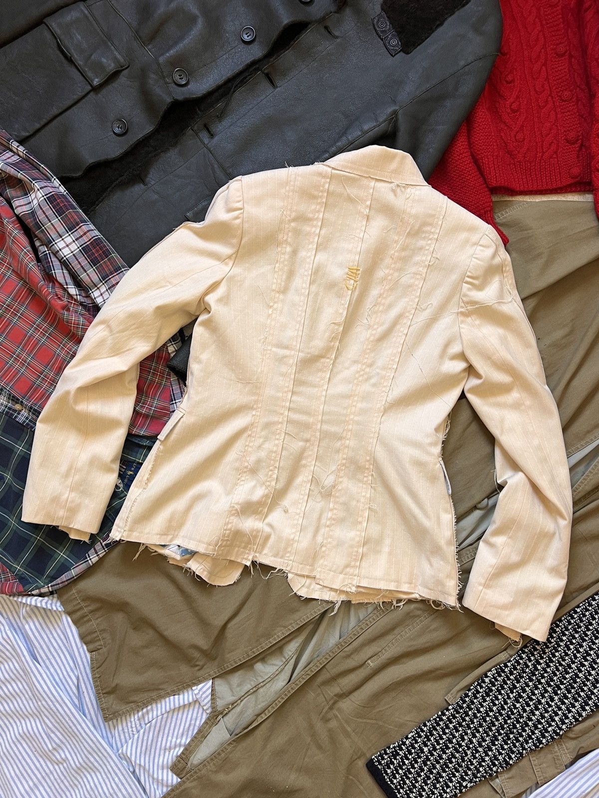 Japanese Brand Vintage Japan Inspired Distressed Zucca Blazer Avant Garde Size M / US 6-8 / IT 42-44 - 2 Thumbnail