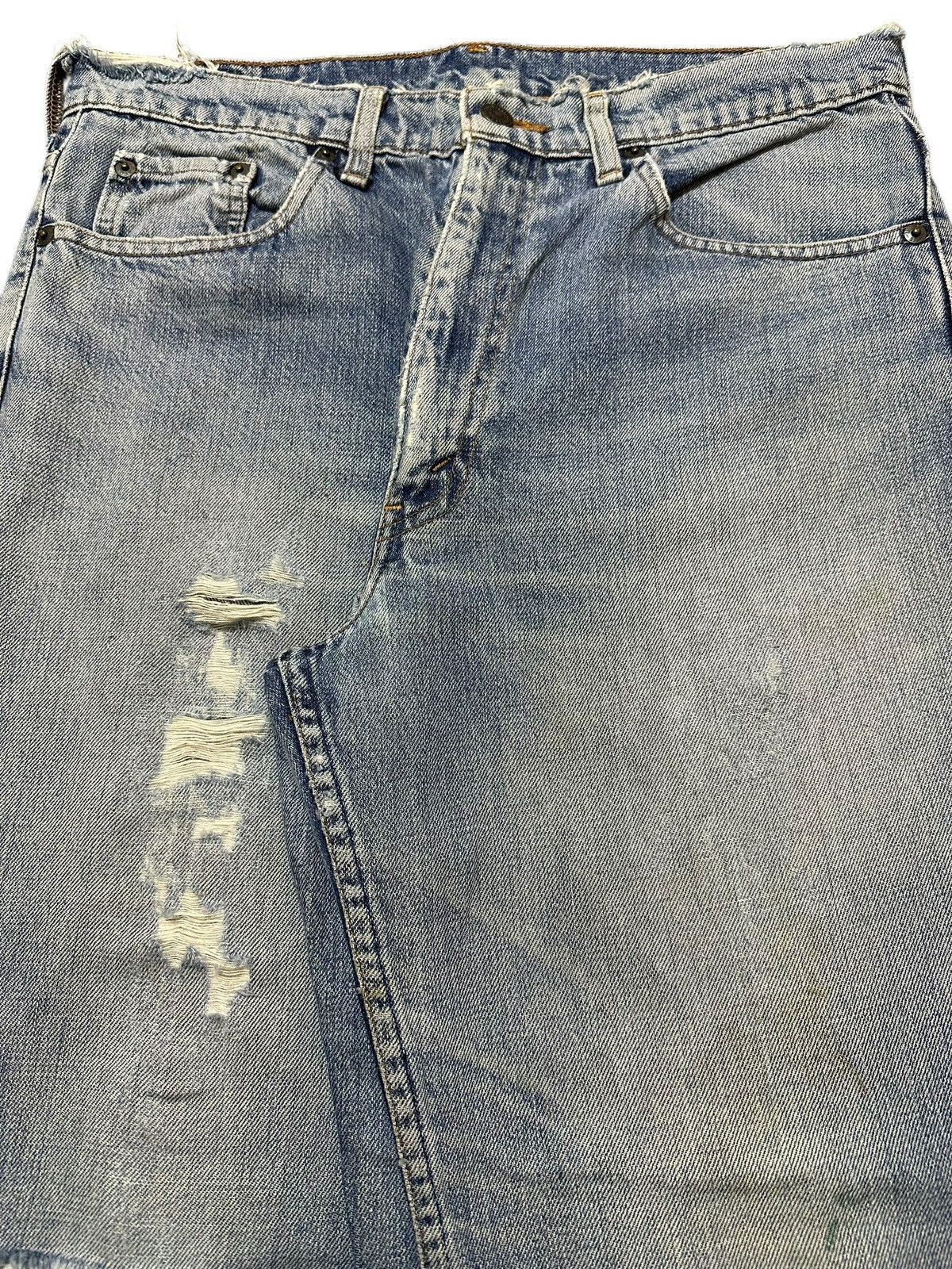 Levi's Vintage 80s Levis 517 Faded Wash Distressed Wide Leg Jeans Size US 32 / EU 48 - 4 Thumbnail