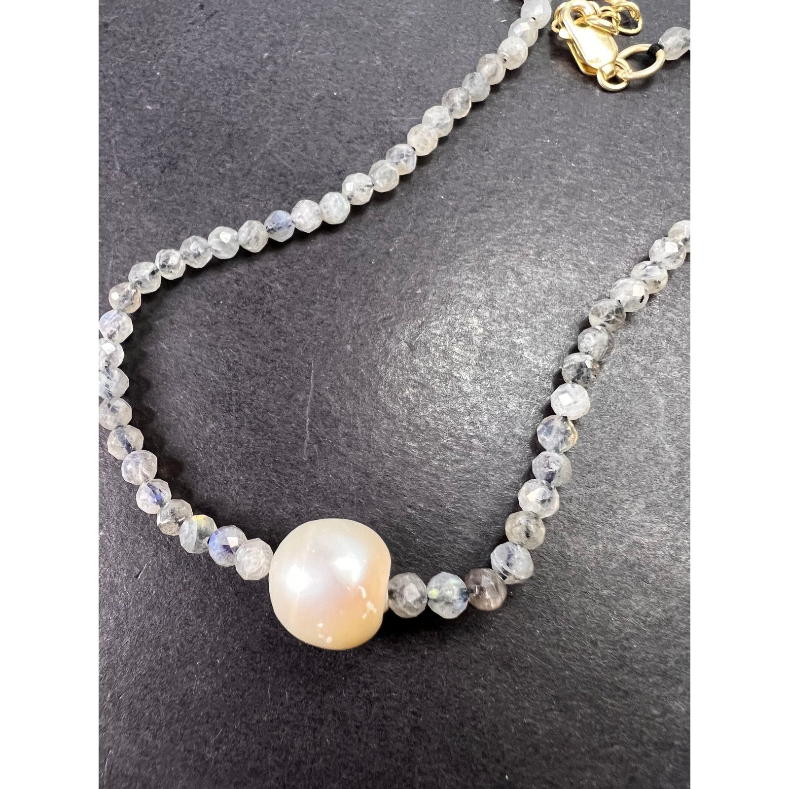 Other Labradorite and pearl necklace with sterling silver clasp Size ONE SIZE - 1 Thumbnail