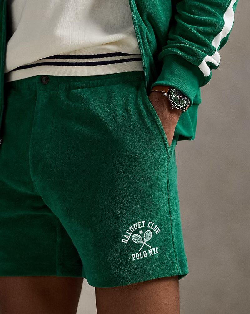 Polo Ralph Lauren Polo Ralph Lauren 6-Inch Polo Terry Short Tennis Green Large Size US 34 / EU 50 - 2 Thumbnail