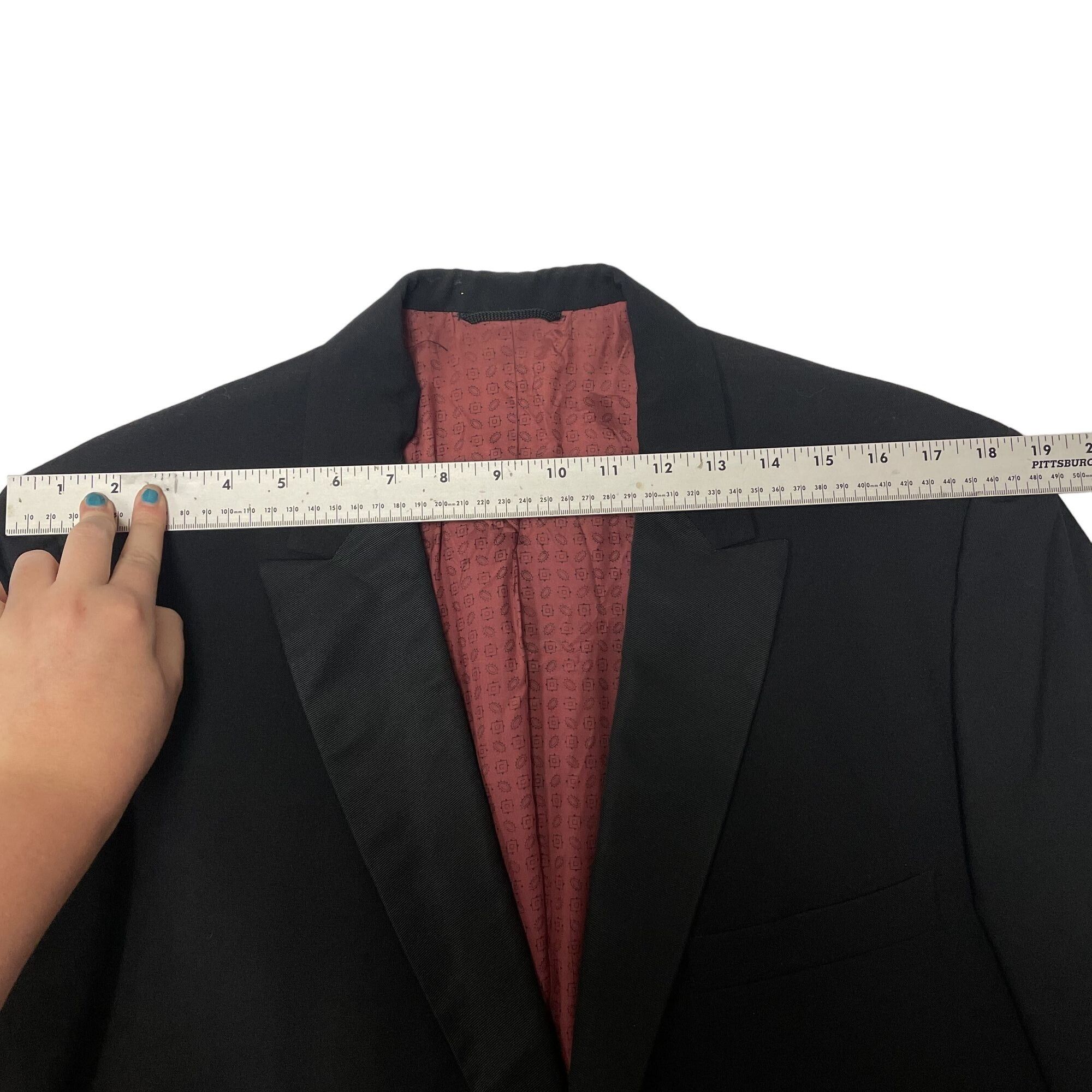Other Vtg Lord West Black TUX Sport Coat SATIN Lapel Tuxedo Size 40L - 8 Thumbnail