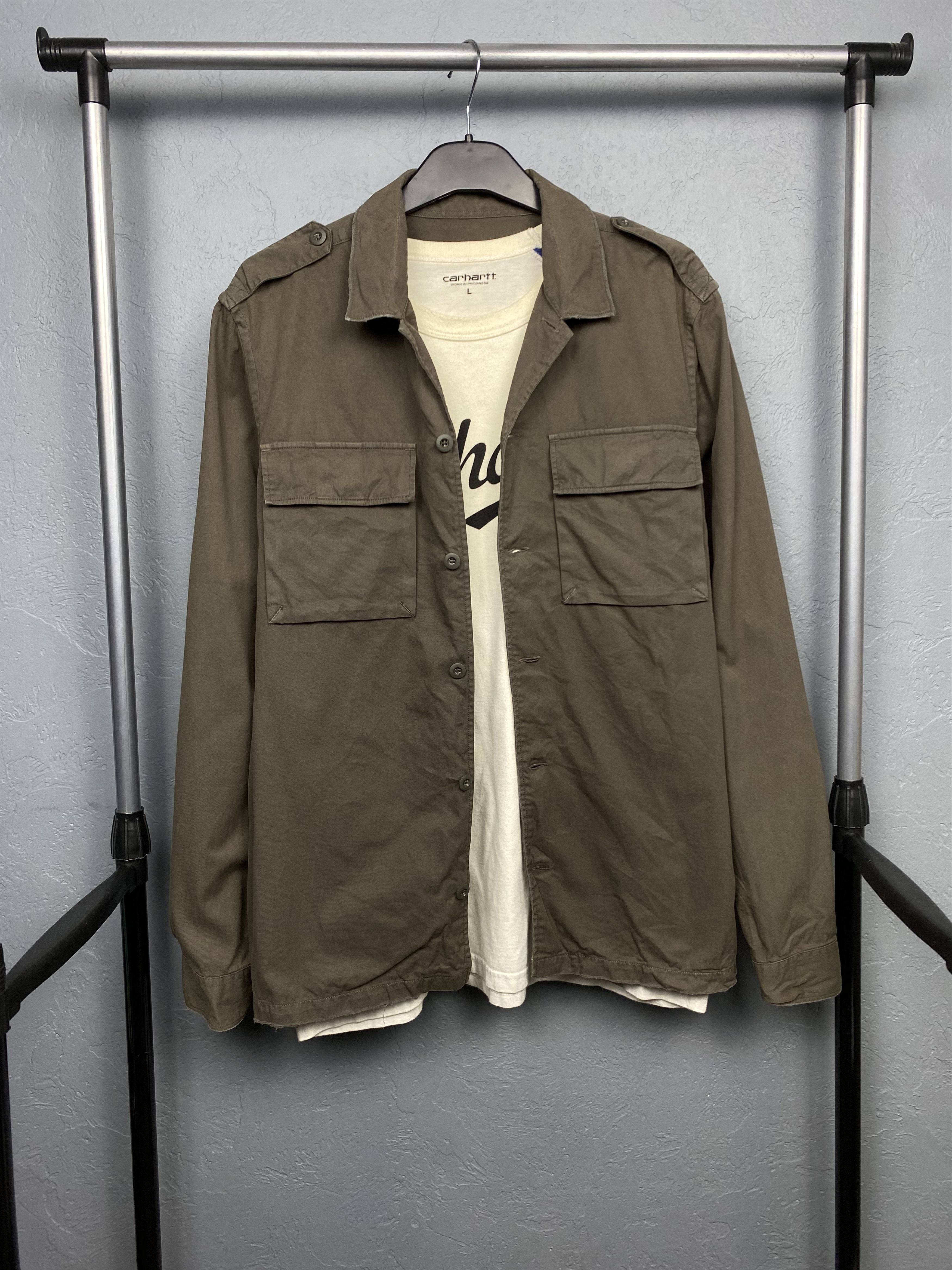 Allsaints × Vintage Allsaints Mens Long Sleeve Shirt Y2K Overshirt Jacket Size US M / EU 48-50 / 2 - 1 Thumbnail