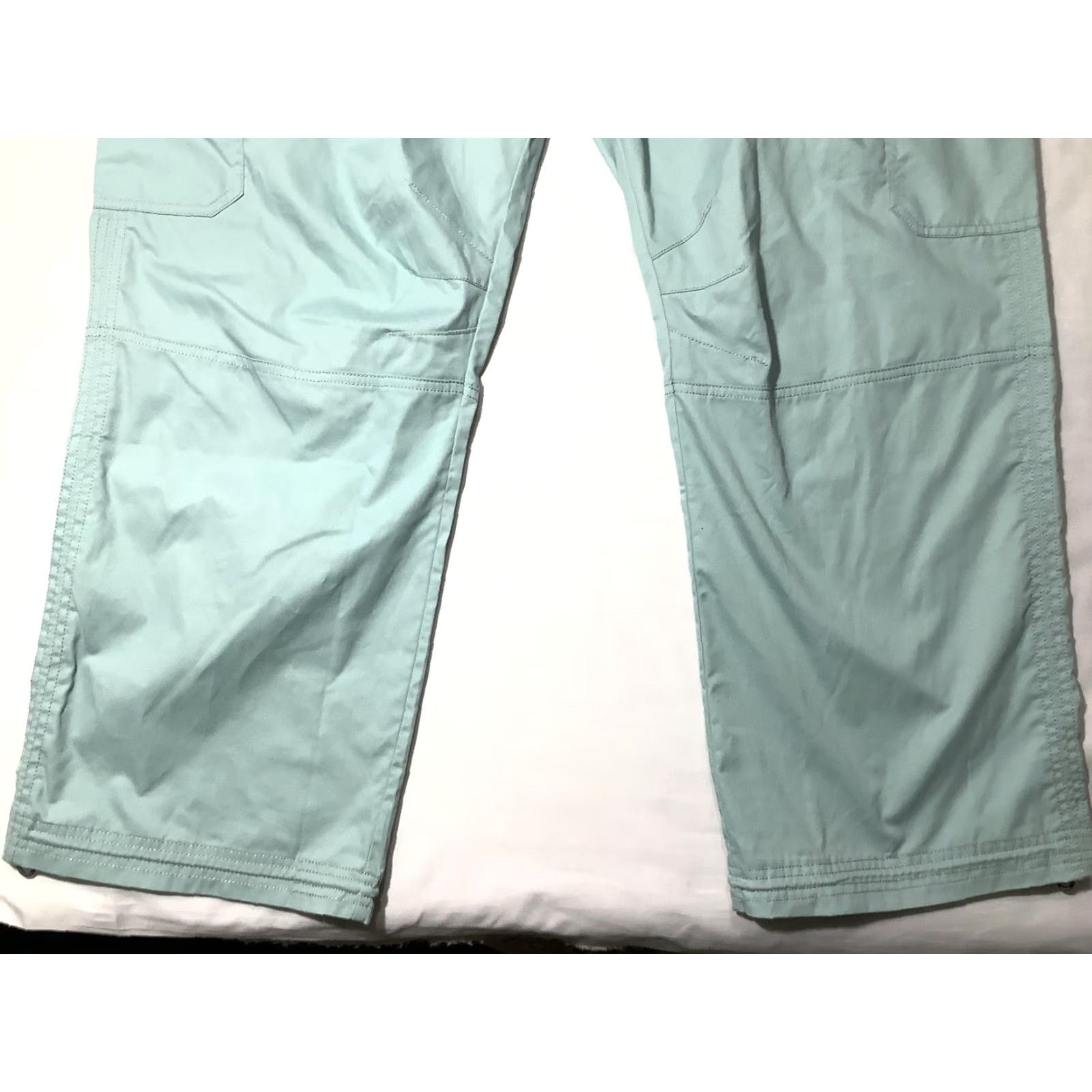 Koio Koi Scrub Pants Womens 3X Petite Aqua Cargo Drawstring Nursing Medical Green Pocketed Workwear Womens Size 40" / US 18 - 3 Thumbnail