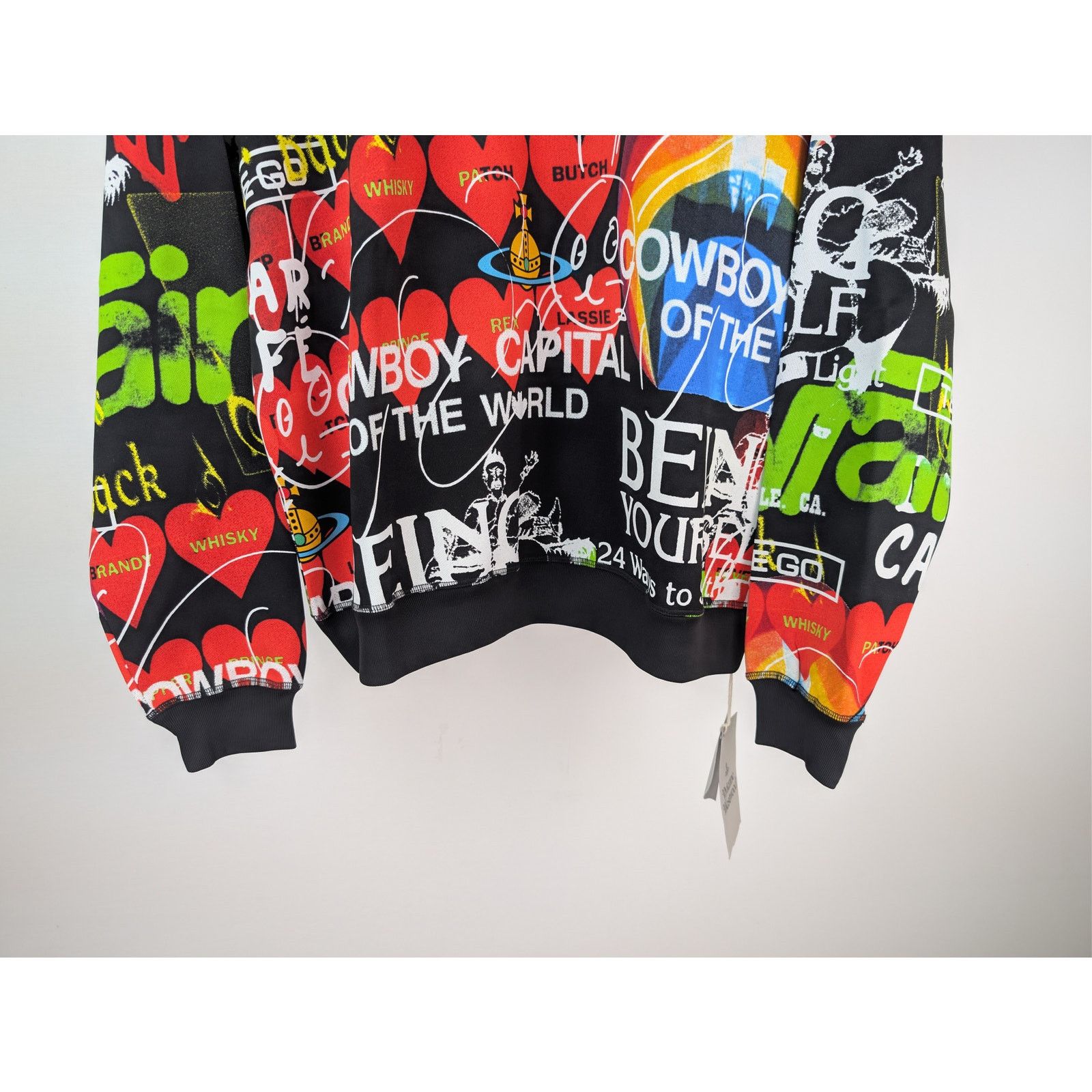 Vivienne Westwood o1rshd1 Organic Cotton Crewneck Graffiti Print Sweater Size US M / EU 48-50 / 2 - 4 Thumbnail
