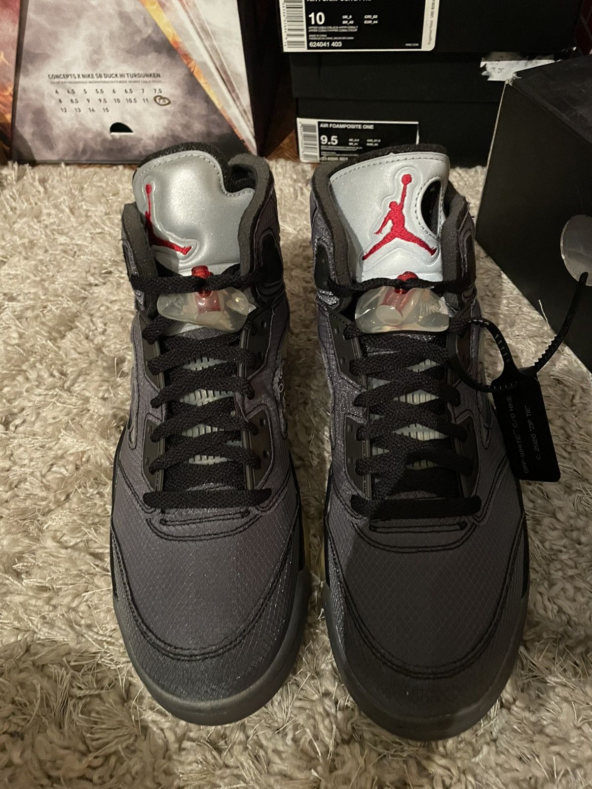 Jordan Brand × Off-White OFF WHITE x Jordan 5 Muslin Size US 10.5 / EU 43-44 - 5 Thumbnail