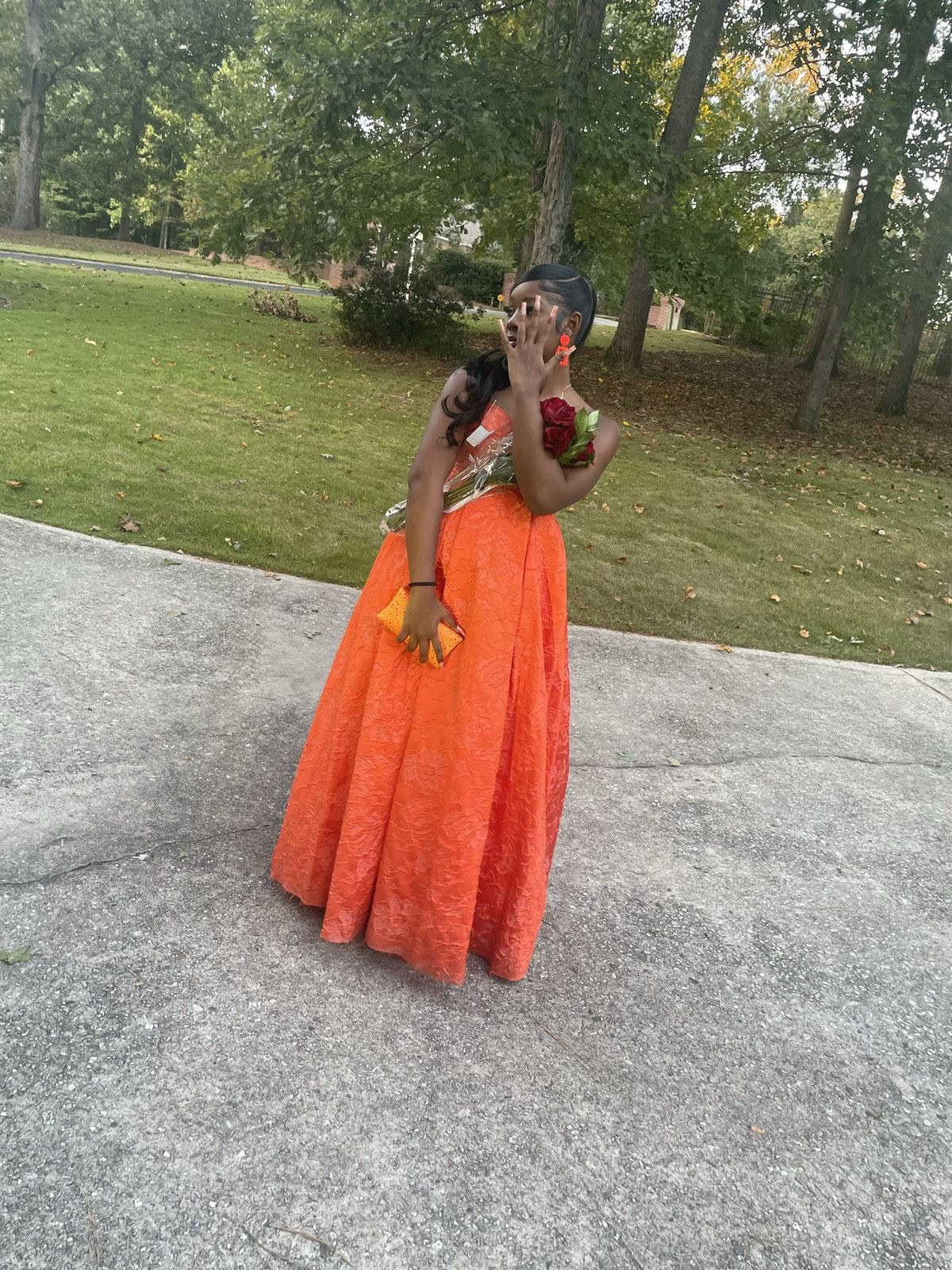 Other Orange A-Line dress with zipper closure Size M / US 6-8 / IT 42-44 - 5 Thumbnail