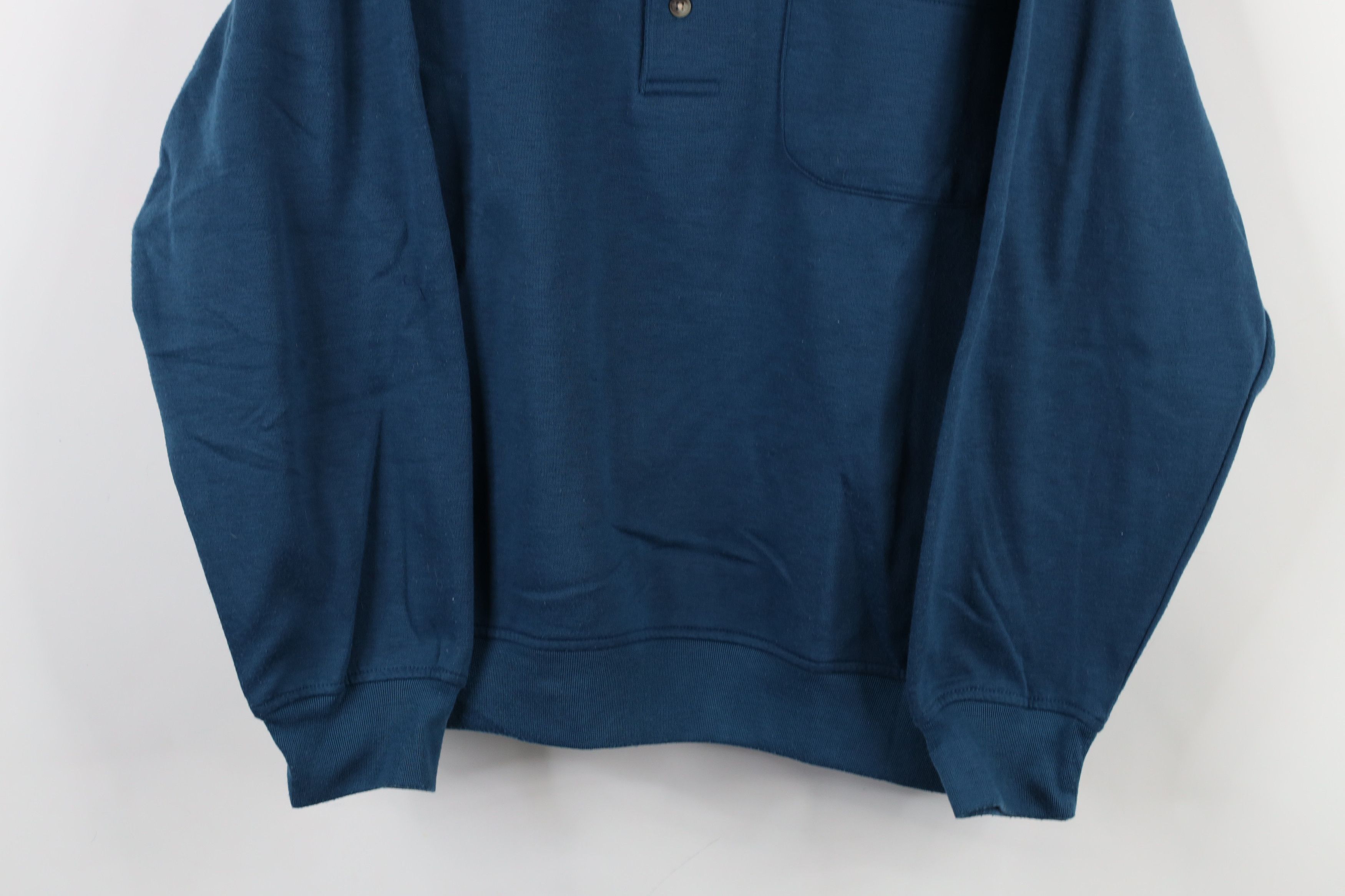 Vintage Vintage 90s Streetwear Collared Pullover Sweatshirt Blue Size US M / EU 48-50 / 2 - 3 Thumbnail