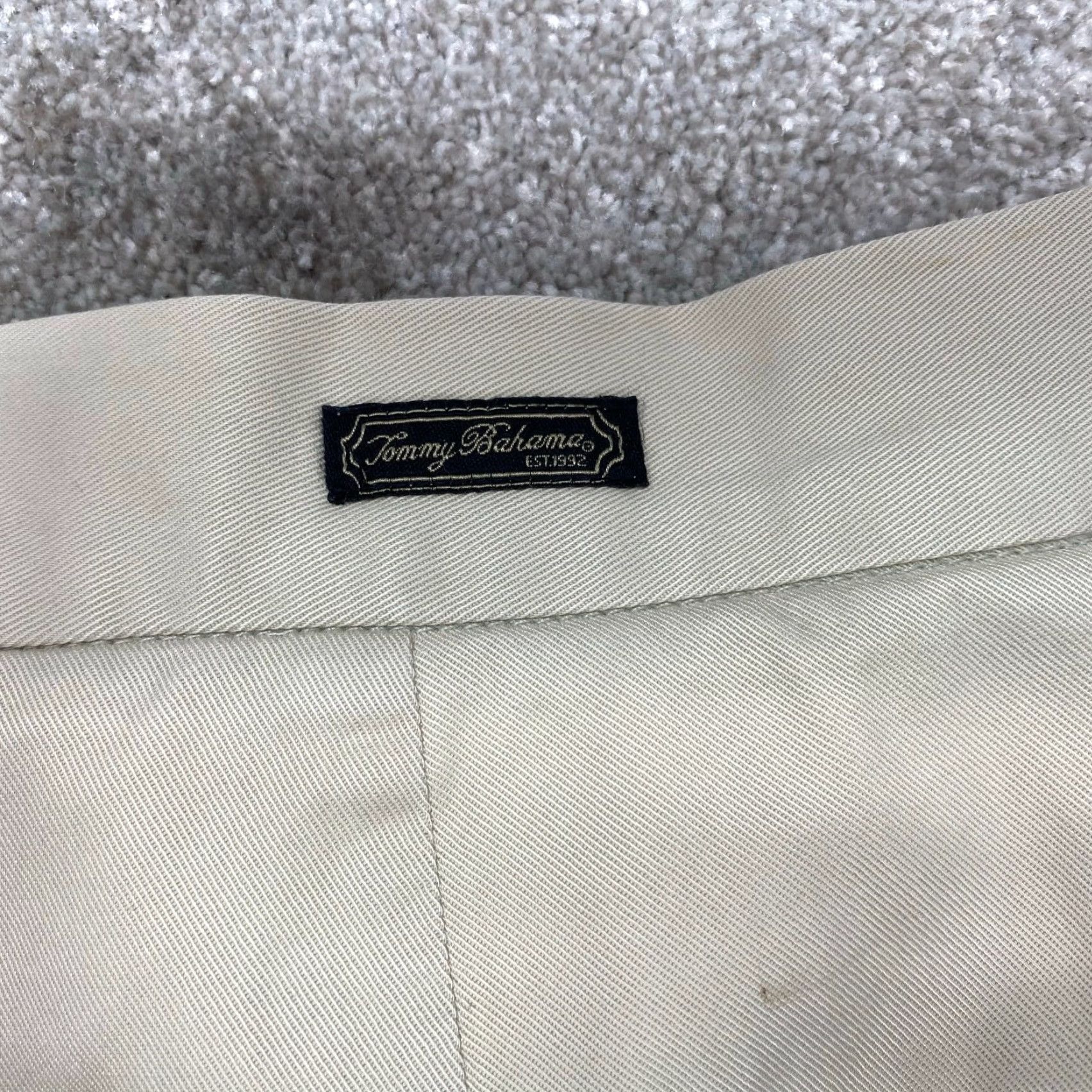 Tommy Bahama Tommy Bahama Pants Mens 38x26 Beige Khaki Flat Front Relaxed Chino Slacks Men’s 38 Beige Solid Casual Workwear 7199 Size US 38 / EU 54 - 7 Thumbnail