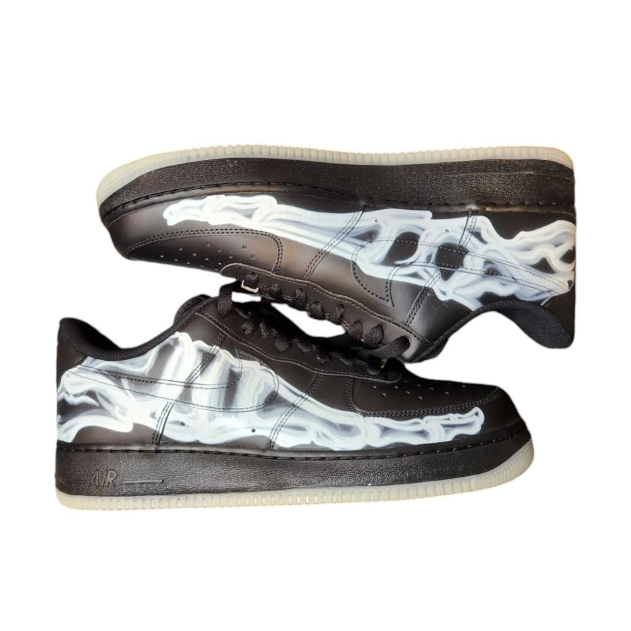 Nike NIKE AIR FORCE 1 LOW BLACK SKELETON HALLOWEEN 2019 Size US 10.5 / EU 43-44 - 3 Thumbnail