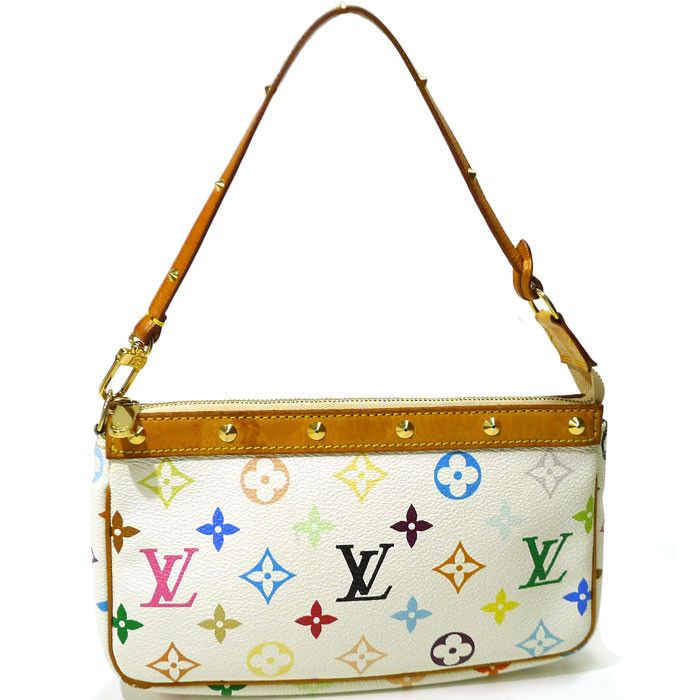 Louis Vuitton Pochette Accessory Pouch Monogram Multicolor Bronze Mini Handbag