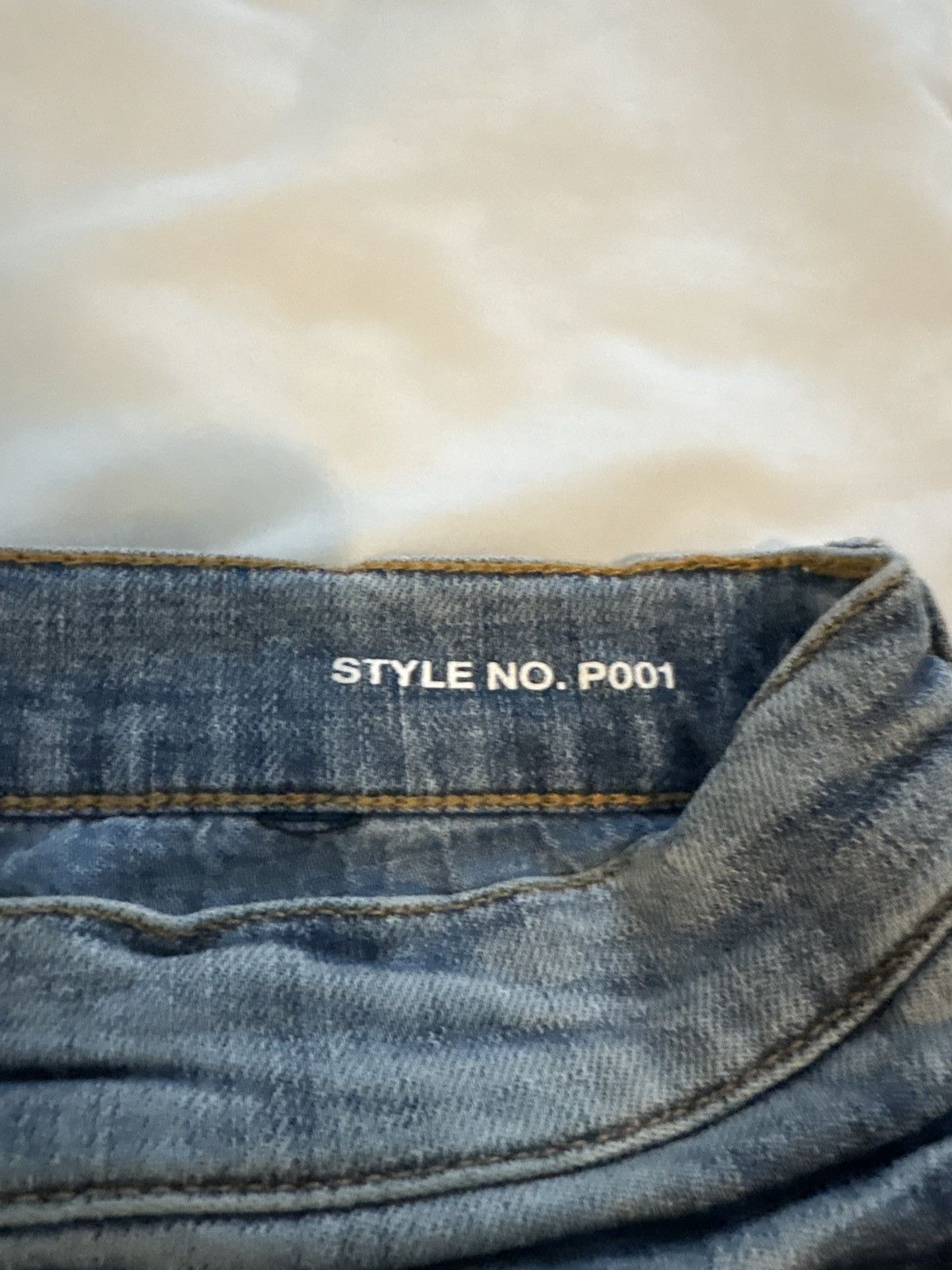 Purple P001 Light Indigo Vintage Purple Jeans Size US 34 / EU 50 - 4 Thumbnail