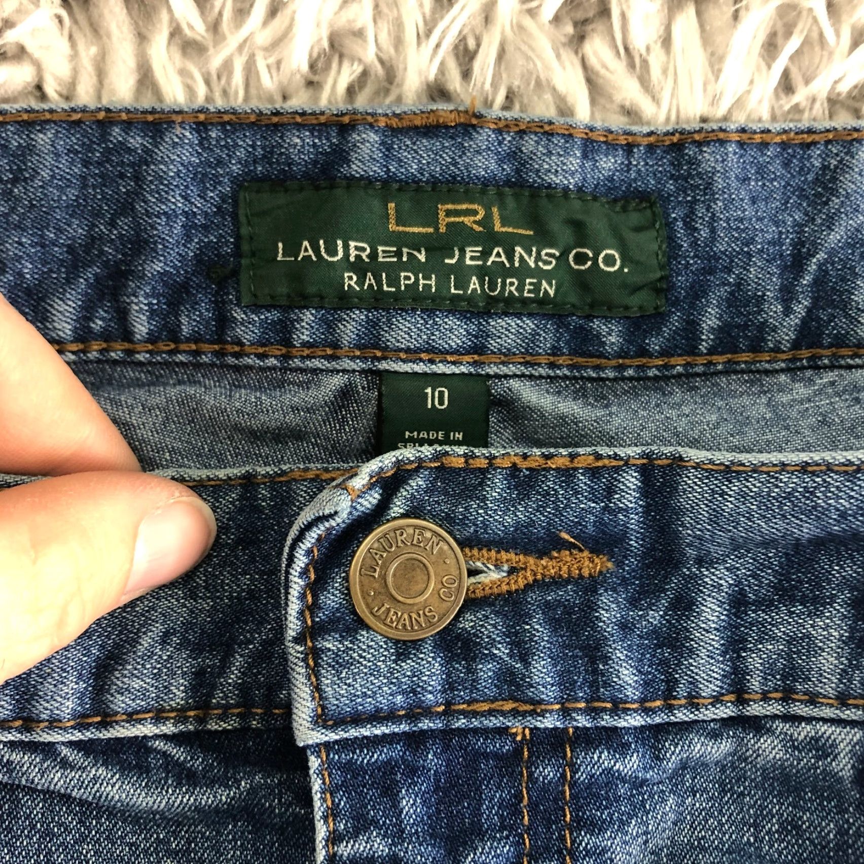 Denime LRL Jeans Womens Size 10 Mid Rise Straight Leg Medium Wash Blue Denim Jeans Size 32" / US 10 / IT 46 - 7 Thumbnail