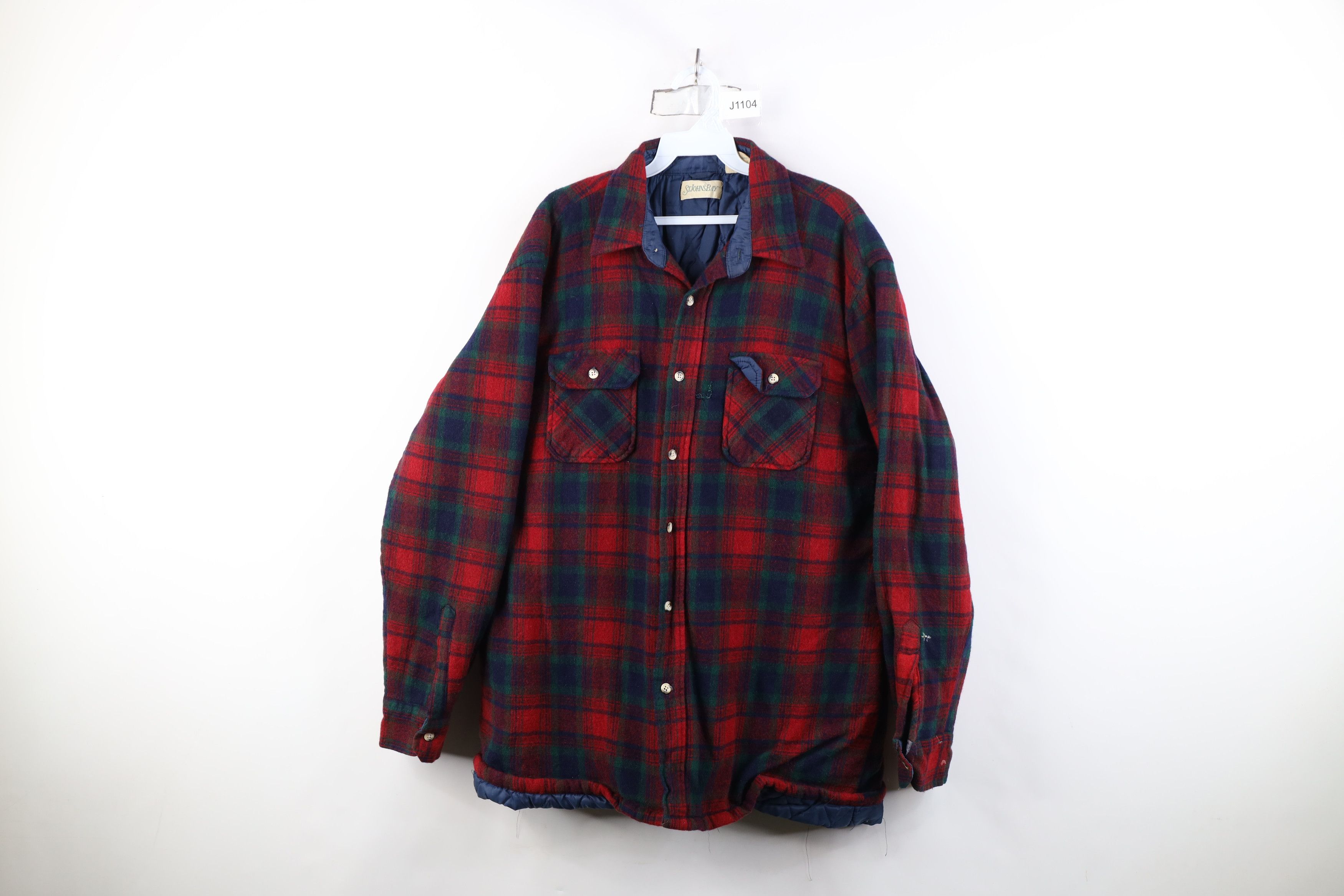 Vintage Vintage 70s Streetwear Quilted Button Shirt Jacket Jac Shirt Size US XL / EU 56 / 4 - 1 Thumbnail