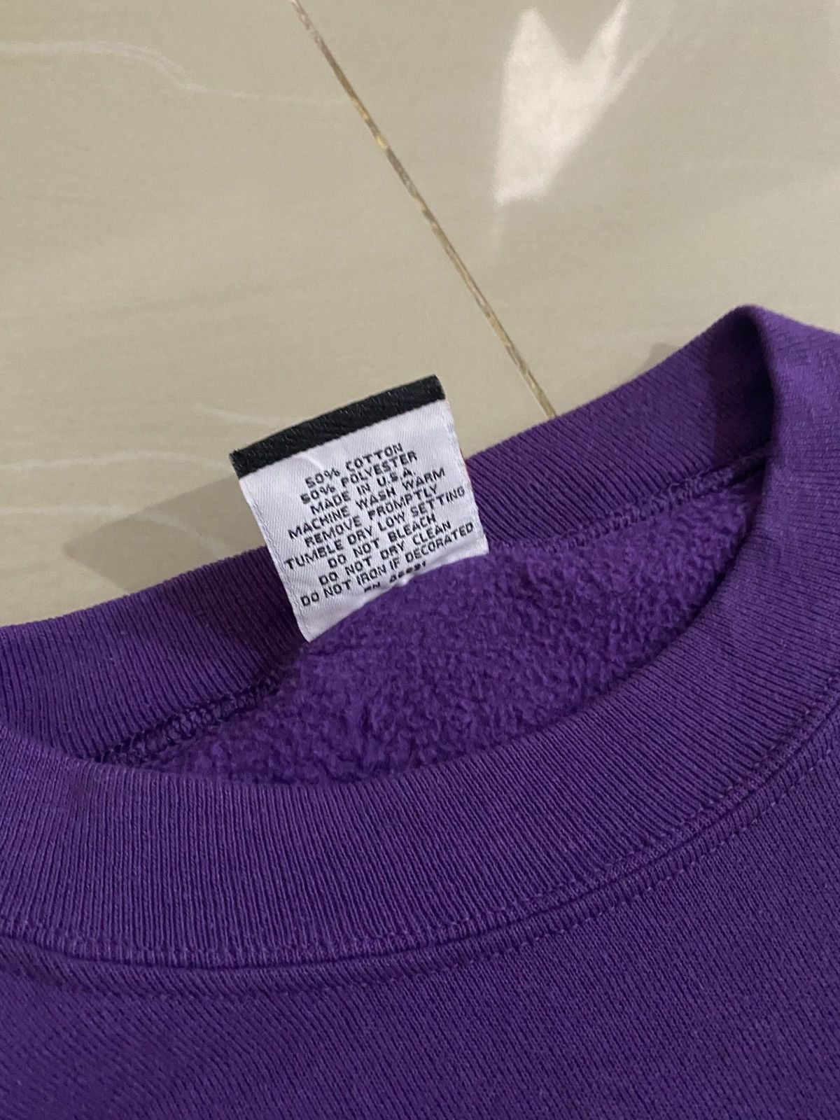 Vintage 90s Sweatshirt Purple Signal Tag Usa Size US L / EU 52-54 / 3 - 3 Thumbnail