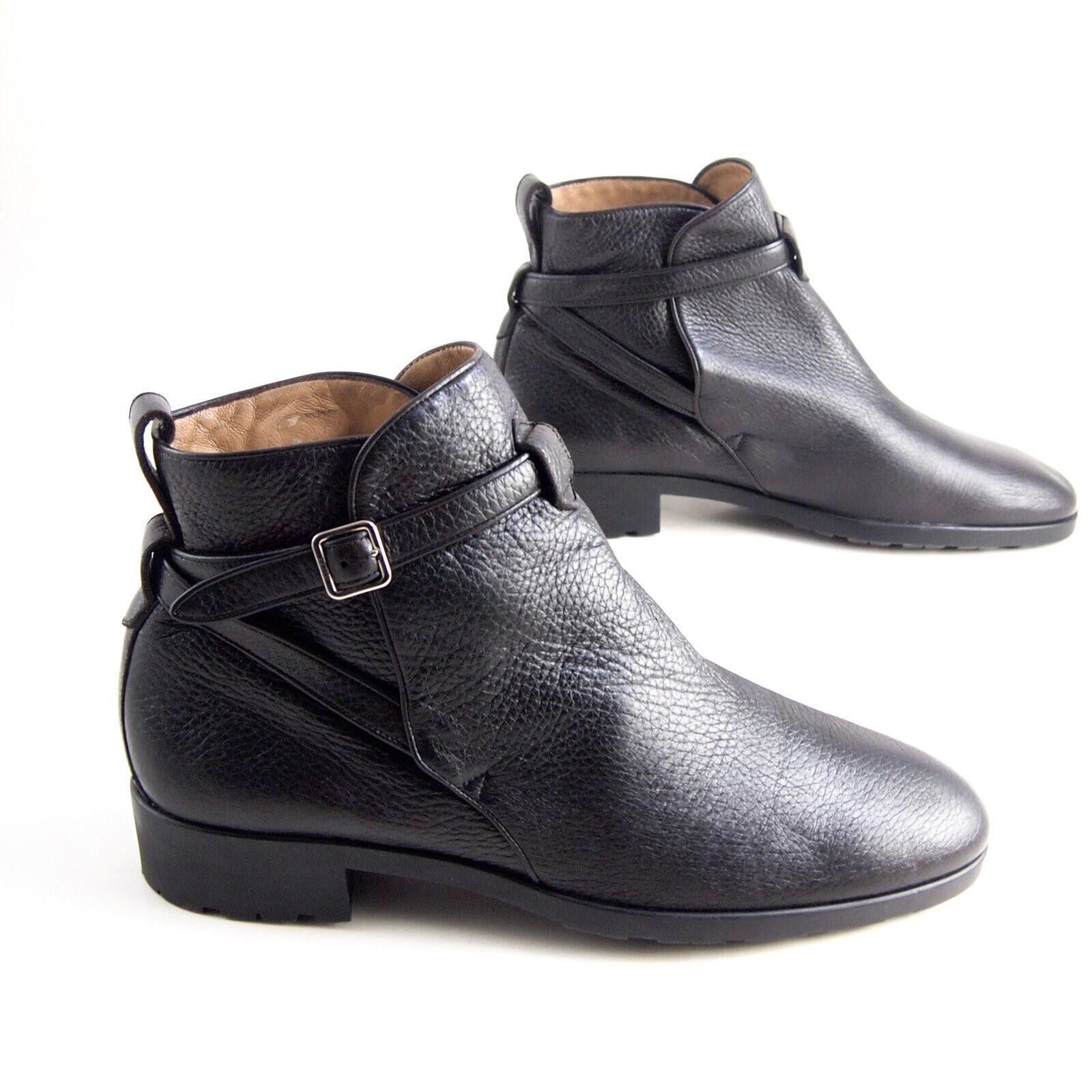 Bally Dayana Jodhpur Boots Black Leather Womens US 9.5 EU 40