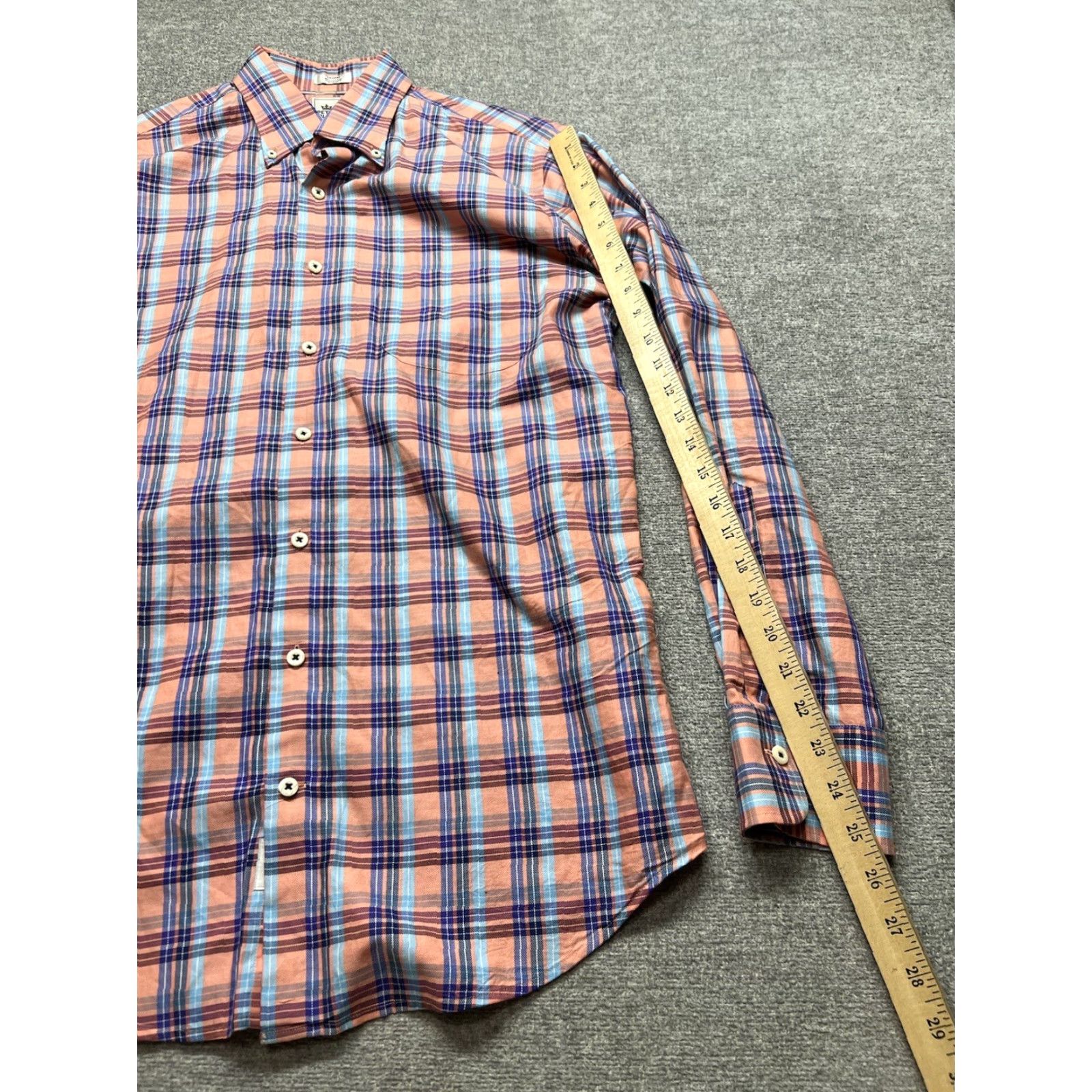 Peter Millar Peter Millar Shirt Mens Medium Button-Down Plaid Long Sleeve Cotton Size US M / EU 48-50 / 2 - 5 Thumbnail