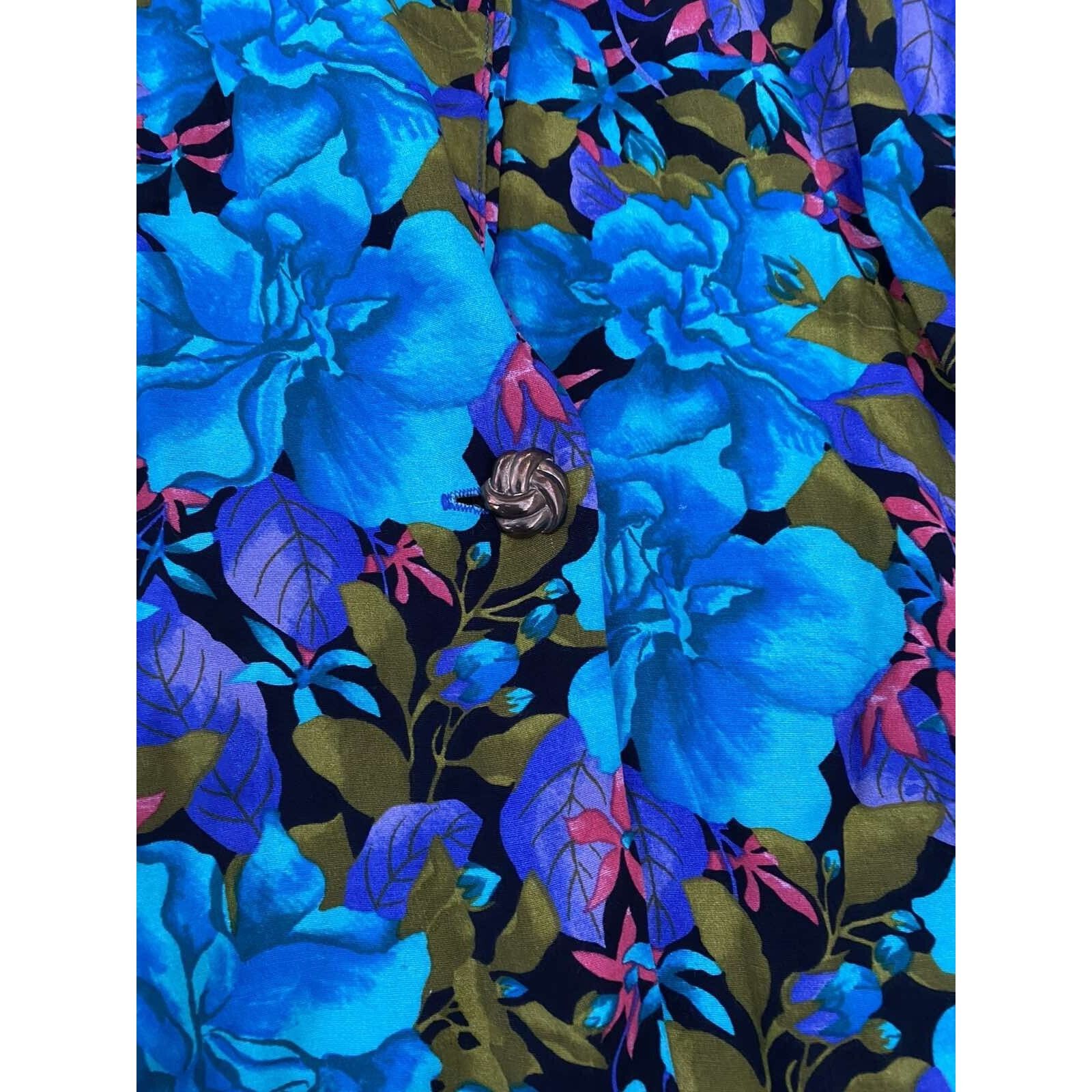 & Other Stories Norton McNaughton Hawaiian Floral Shirt Size 10 A000287 Size L / US 10 / IT 46 - 9 Thumbnail