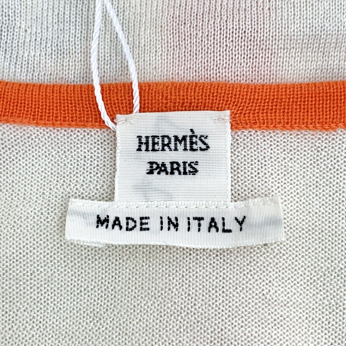 Hermes Hermès Silk Cashmere V-neck Long Sleeve Knitwear K26WX Size S / US 4 / IT 40 - 5 Thumbnail