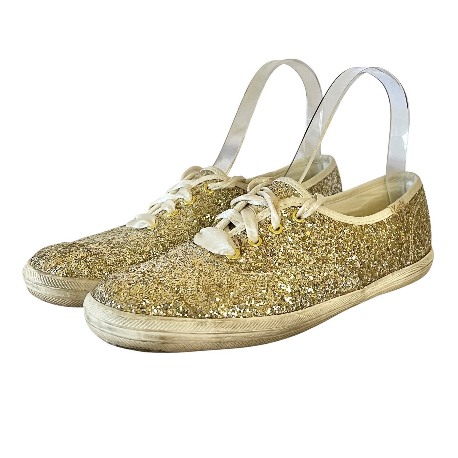 Kate Spade Kate Spade x Keds Champion Gold Glitter Low-Top Sneakers Size US 6 / IT 36 - 2 Thumbnail