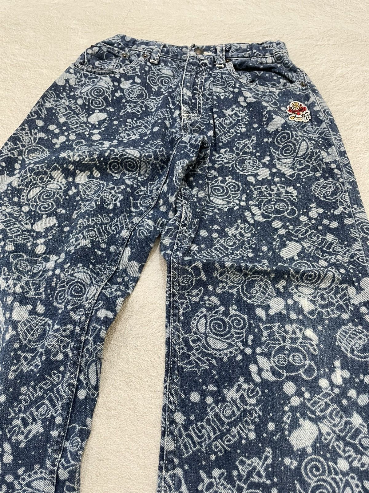 Hysteric Glamour Hystreric Glamour Logo All Over Printed Denim Y2K style Size 24" / US 00 / IT 34 - 3 Thumbnail