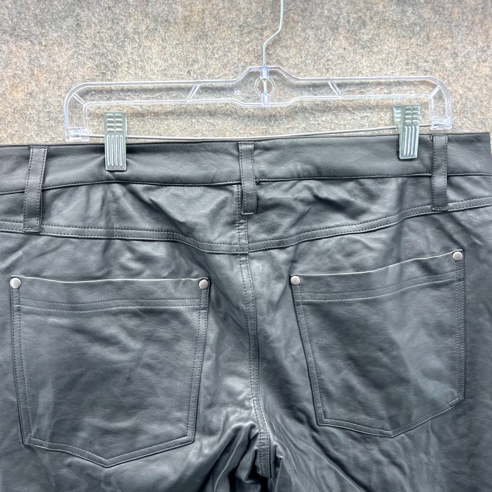 Trippen VINTAGE Tripp NYC Pants Men 34 Black Faux Leather Punk Goth Slim Rock Daang Goodman Y2K Size US 34 / EU 50 - 6 Thumbnail