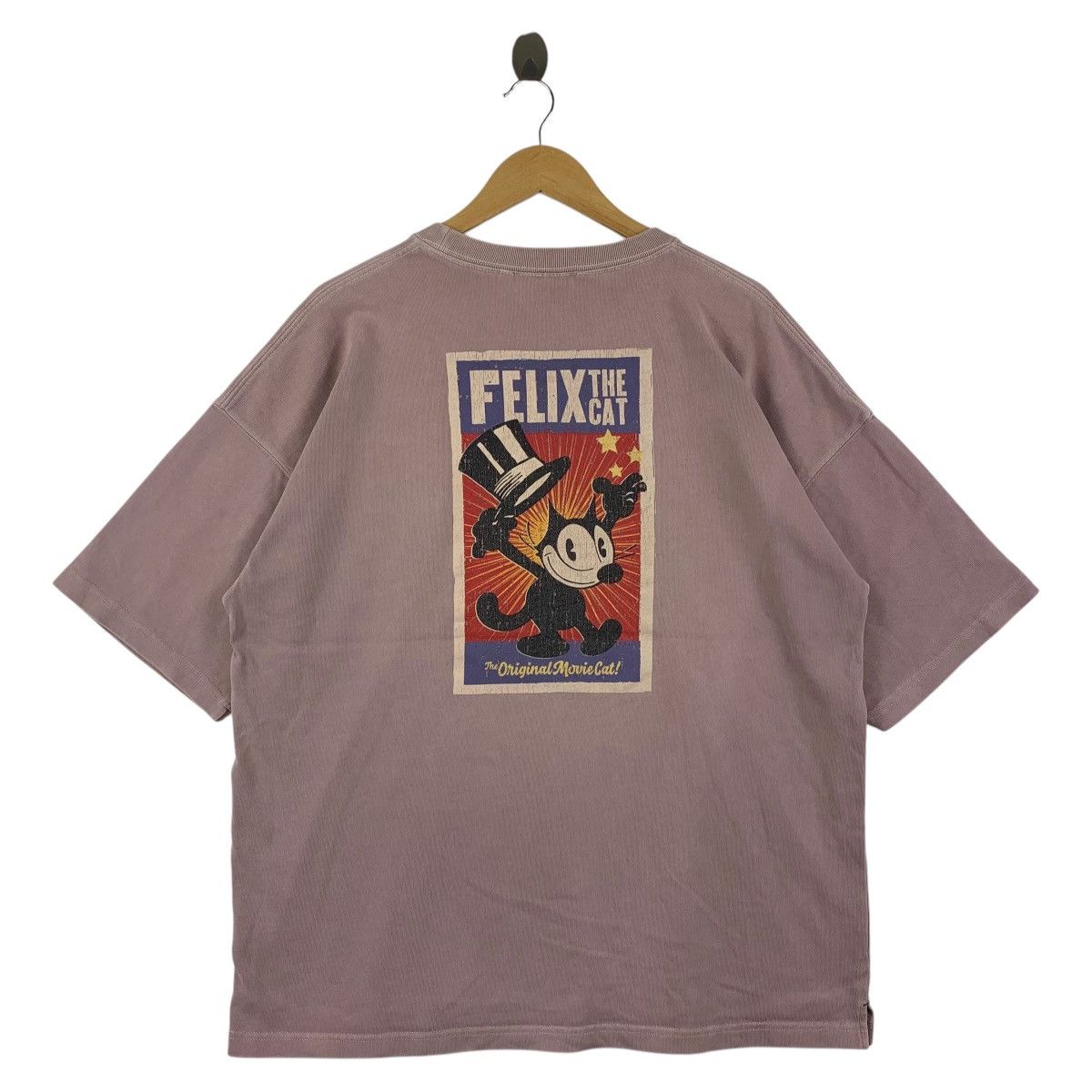 FELIX THE CAT X DISCUSS cartoon big spellout black tee