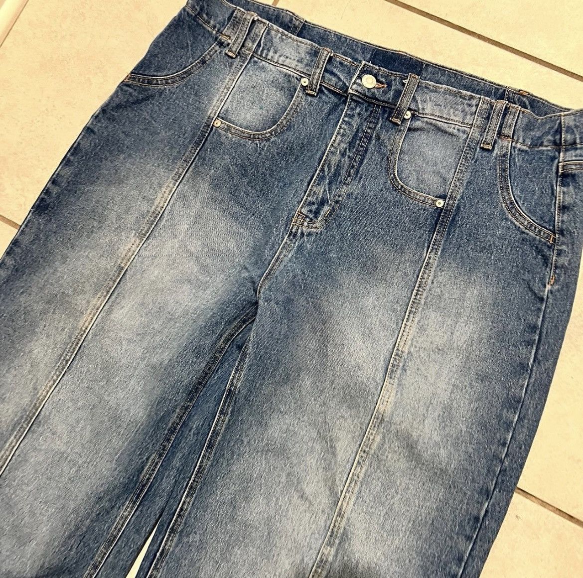 Other Two Seven University Wide Leg Baggy Tiger Stripe logo Jeans🐅 Size US 36 / EU 52 - 7 Thumbnail
