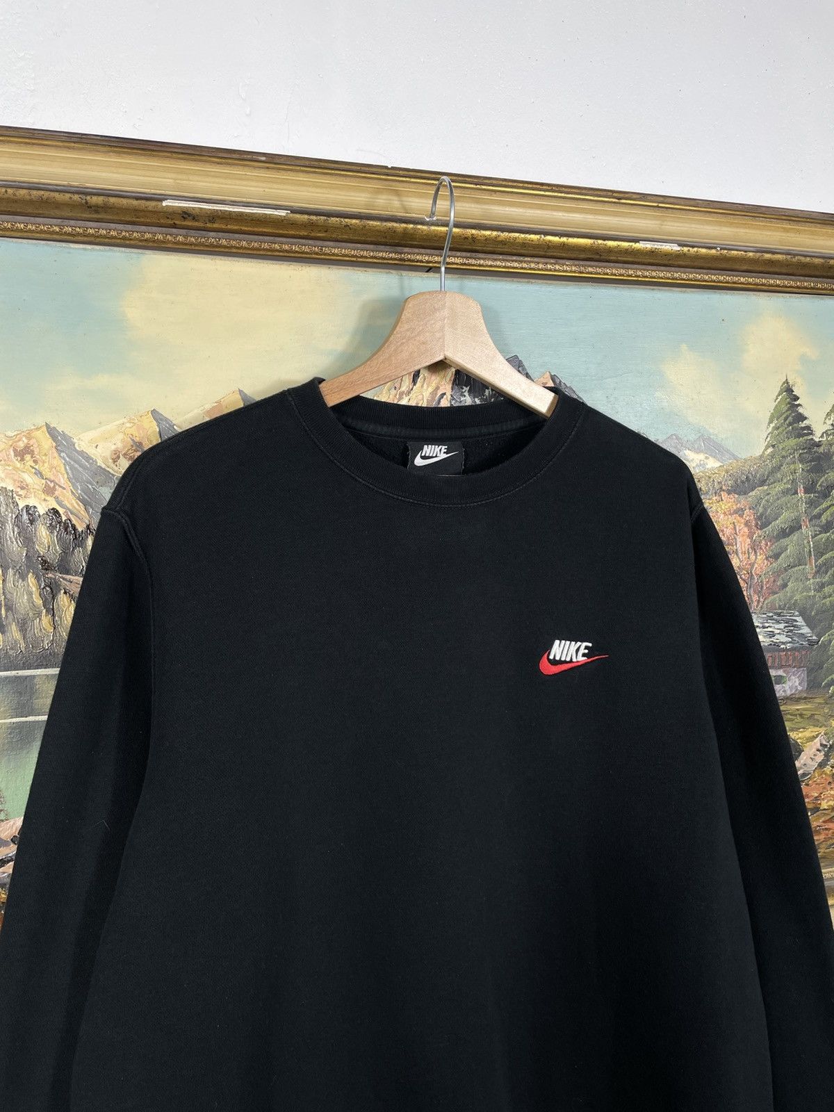 Nike Black Crewneck Sweatshirt Nike Baggy Loose Skate Hiphop Rap Size US L / EU 52-54 / 3 - 5 Thumbnail