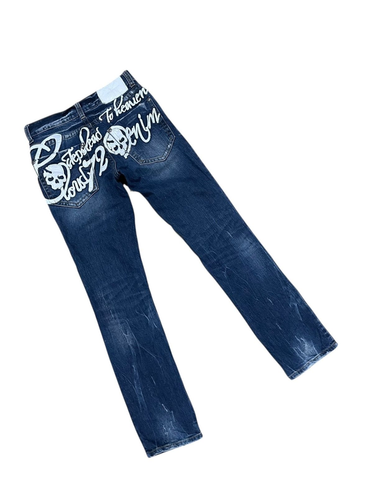 If Six Was Nine Stephead To Heaven Skull Cloud72 Jeans Size US 28 / EU 44 - 3 Thumbnail