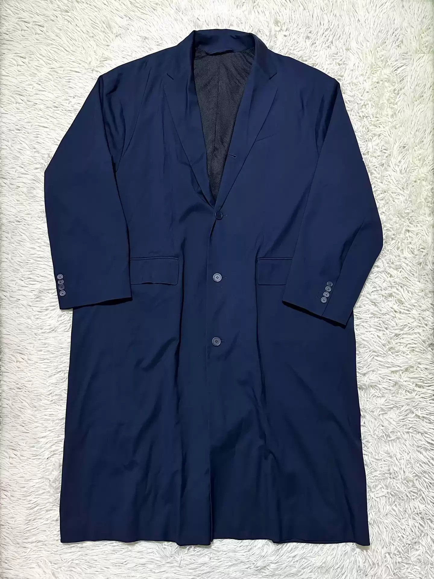 image of Balenciaga 21Fw Tomorrow World Show Coat in Blue, Men's (Size 2XS)
