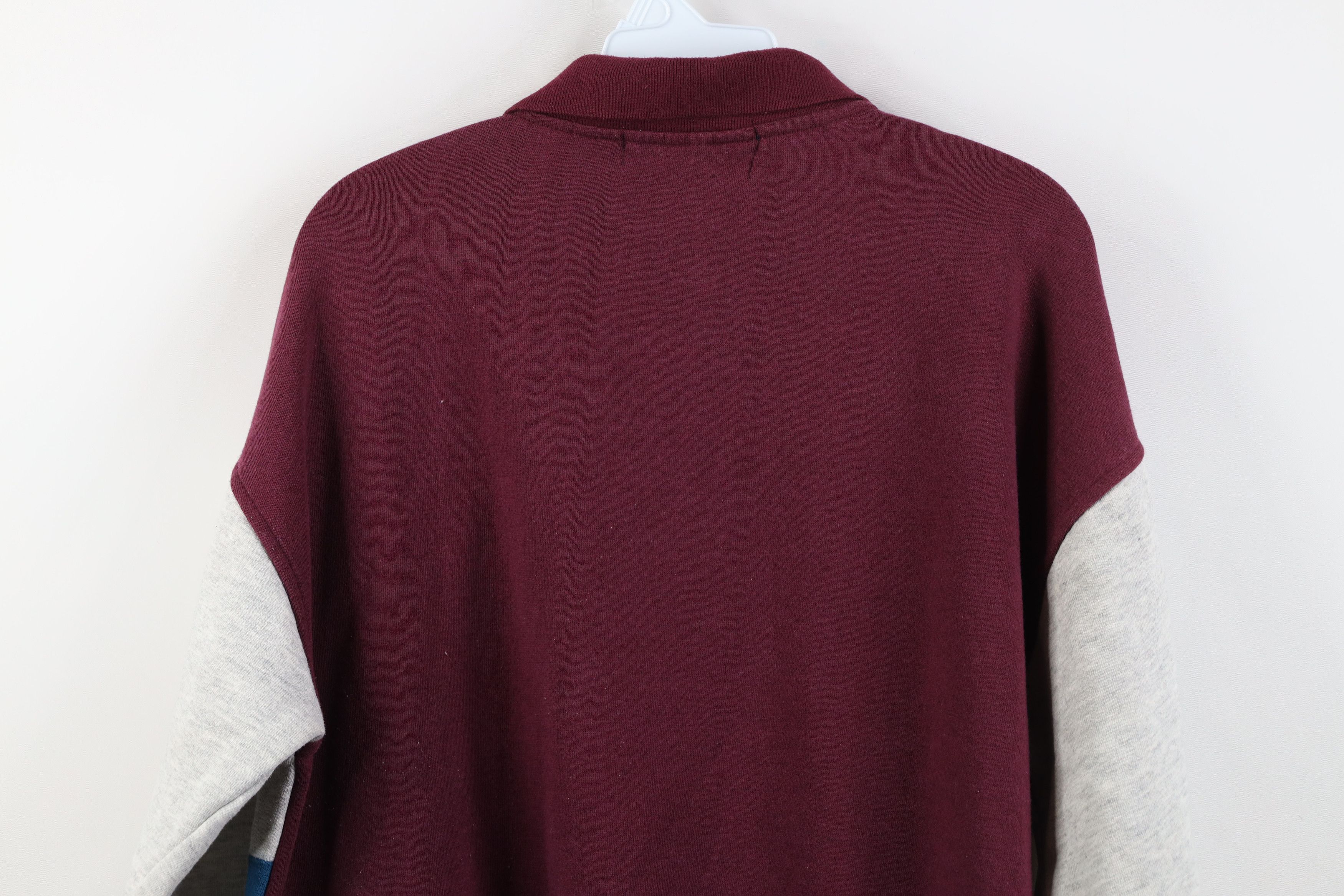 Vintage Vintage 90s Streetwear Block Collared Pullover Sweatshirt Size US L / EU 52-54 / 3 - 12 Thumbnail
