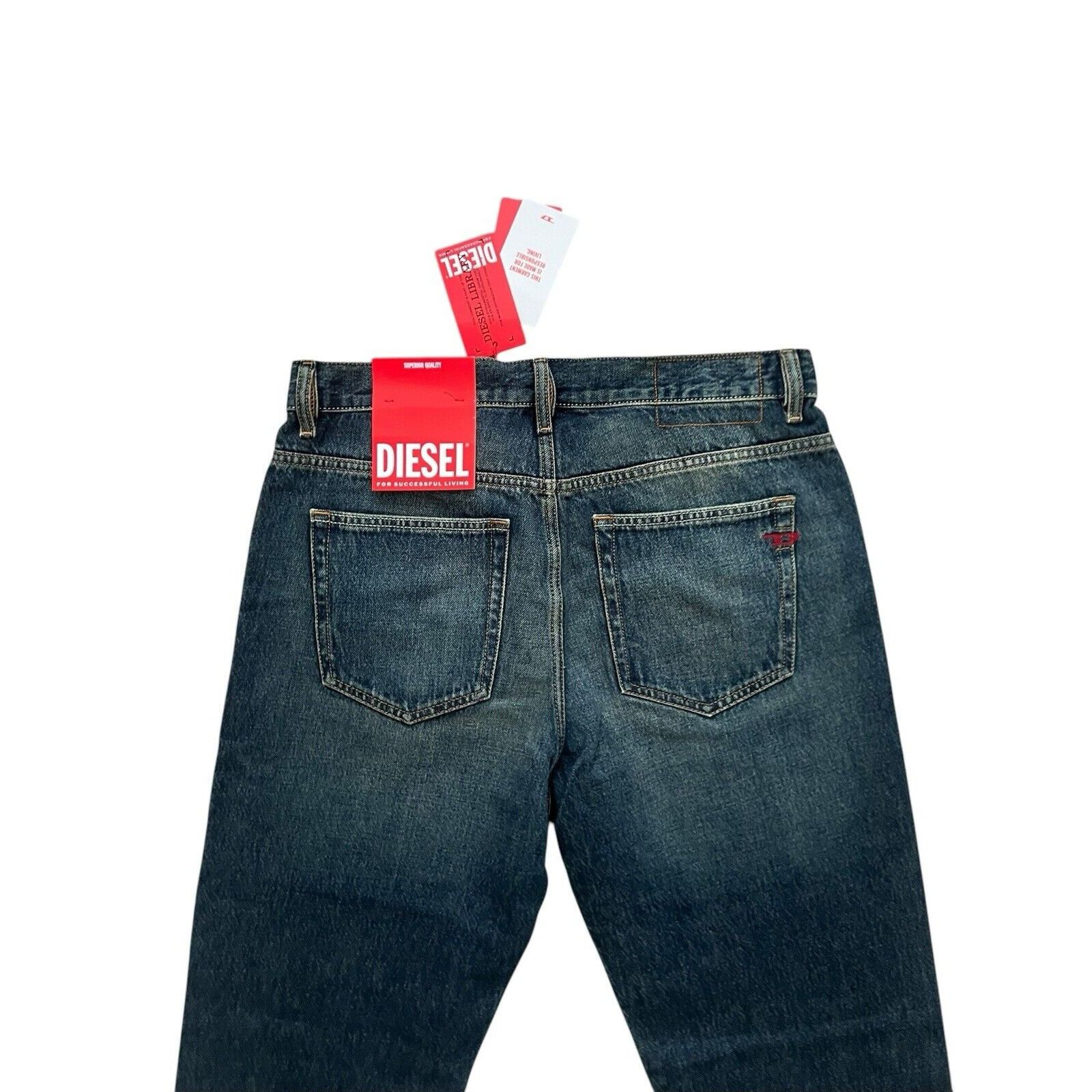 Diesel Diesel Mens Viker Straight Jeans 09C04 Blue $225 Size 32/32 Size US 32 / EU 48 - 3 Thumbnail