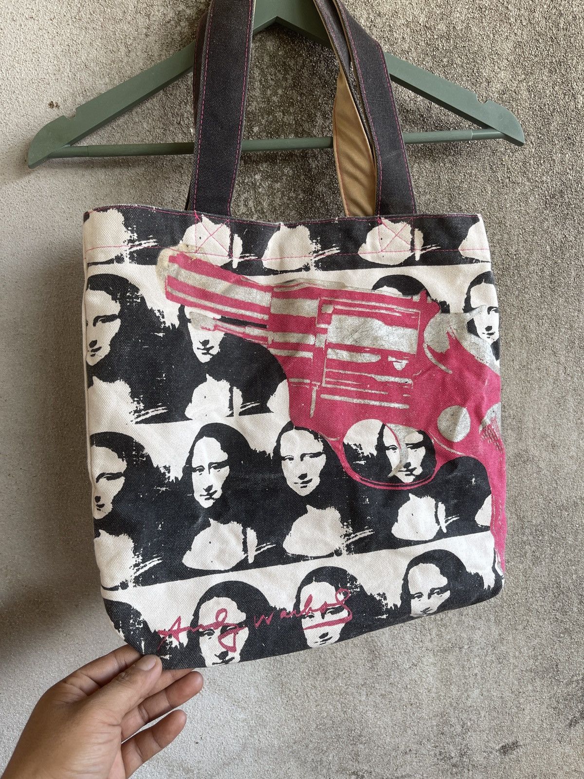 Andy Warhol Very Rare🔥Andy Warhol x Monalisa tote Bag Size ONE SIZE - 4 Thumbnail