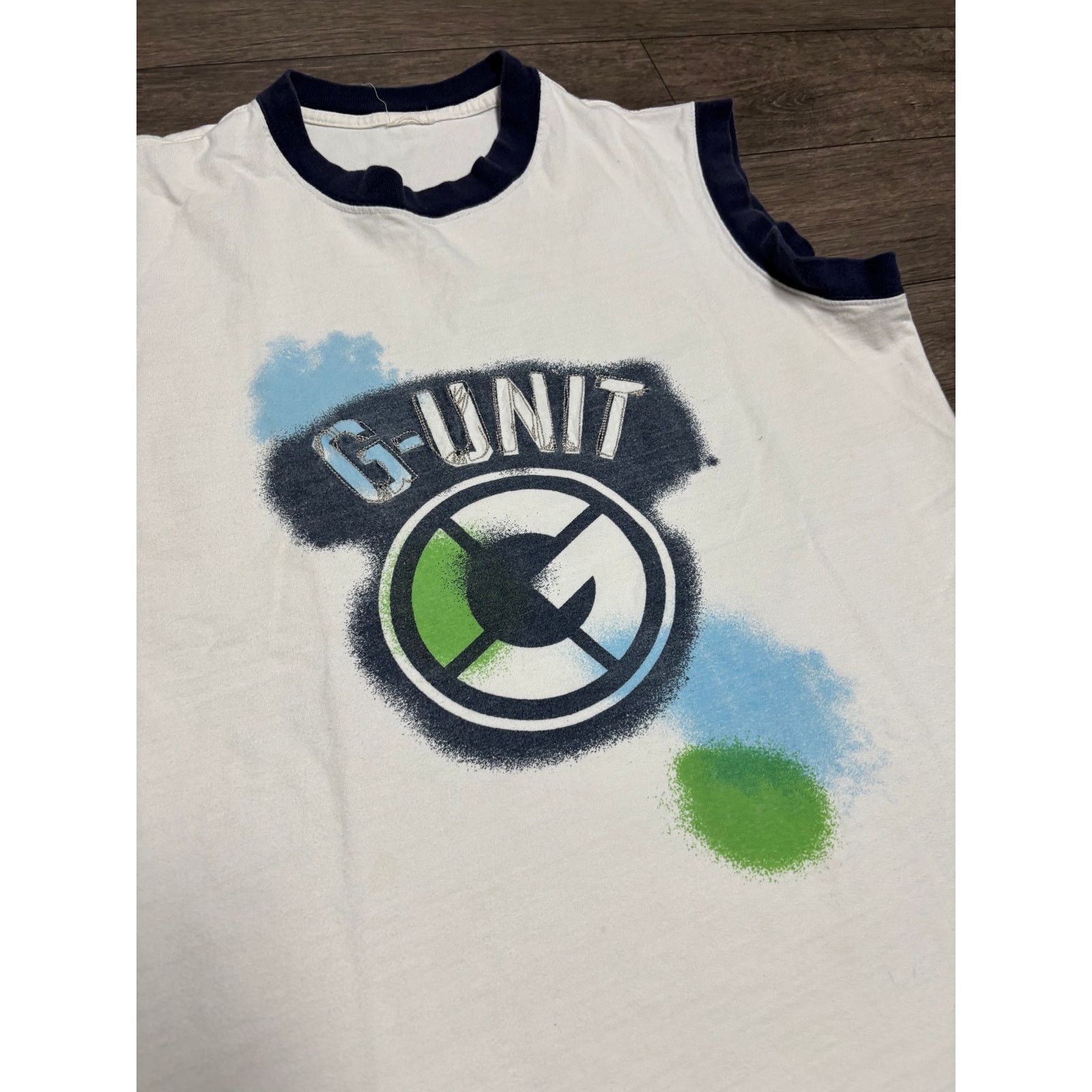 G-Unit × Vintage Vintage G-Unit White Spray Paint Tanktop Shirt Sz L Size US L / EU 52-54 / 3 - 2 Thumbnail