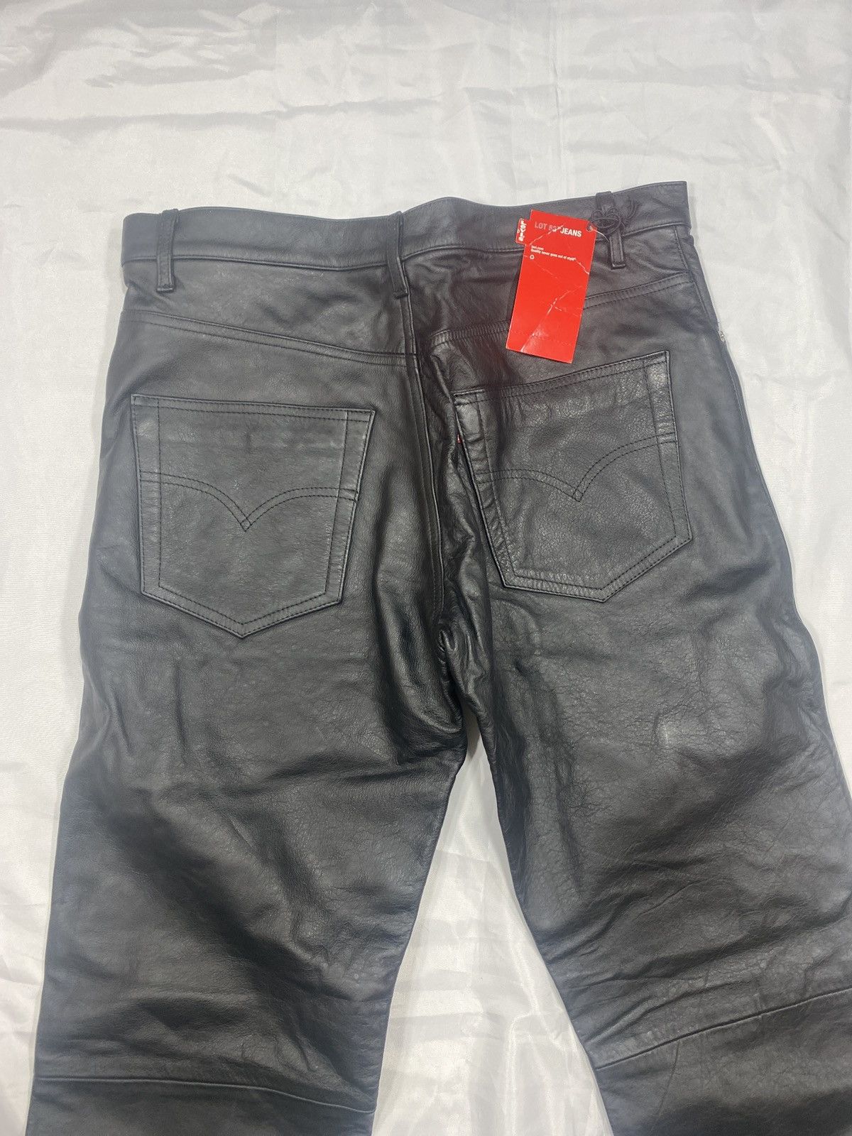Genuine Leather × Levi's × Vintage Rare VTG Levis Lot 53 Leather Pants Limited Roswell Edition Size US 36 / EU 52 - 6 Thumbnail
