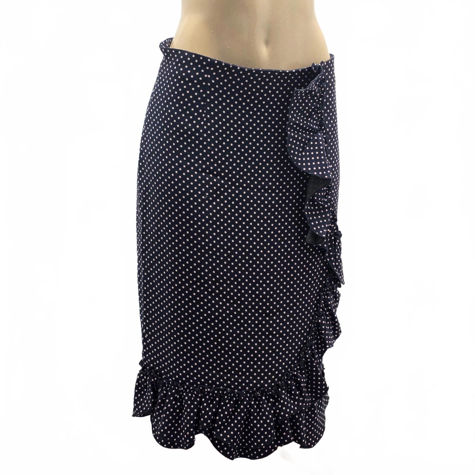 Rebecca Taylor Rebecca Taylor Silk Blue Polka Dot Ruffle Skirt NWT 10 $375 Size 32" / US 10 / IT 46 - 1 Thumbnail