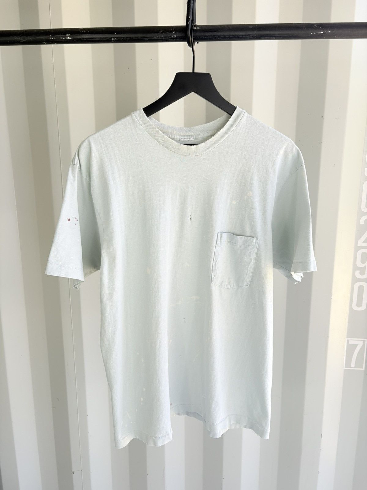 Vintage Vintage Blank Faded Shirt Distressed Boxy Fit Pocket Size US L / EU 52-54 / 3 - 1 Thumbnail