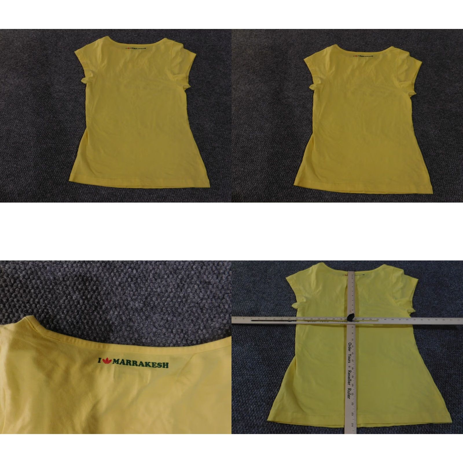 Adidas VINTAGE Adidas Shirt Womens Medium Yellow Marrakesh Graphic Tee Short Sleeve Cotton Size M / US 6-8 / IT 42-44 - 9 Thumbnail