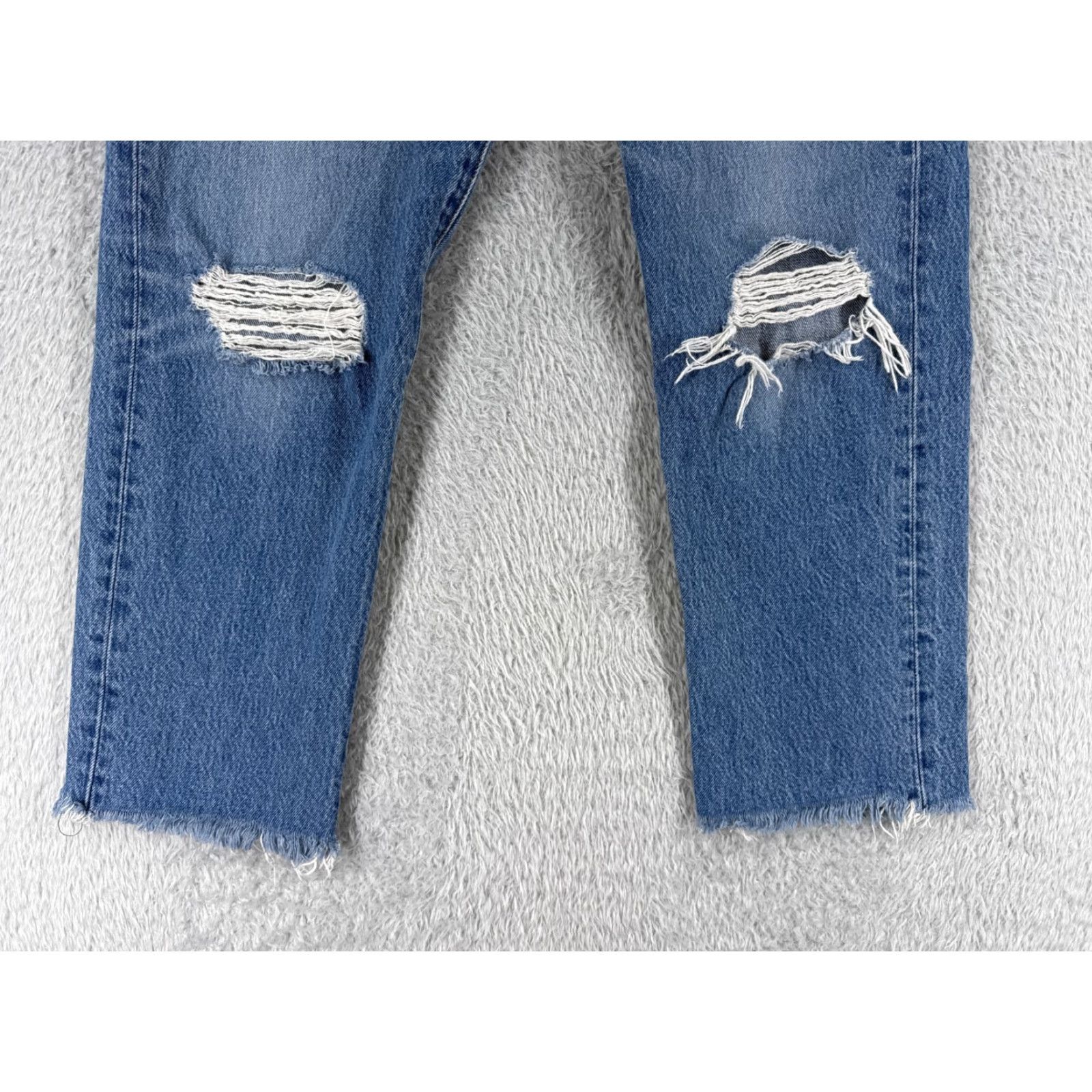 Levi's Levi's Premium Jeans Women 28 Blue Denim Wedgie Fit High Rise Distressed 28x24 Jeans Womens Size 28" / US 6 / IT 42 - 2 Thumbnail