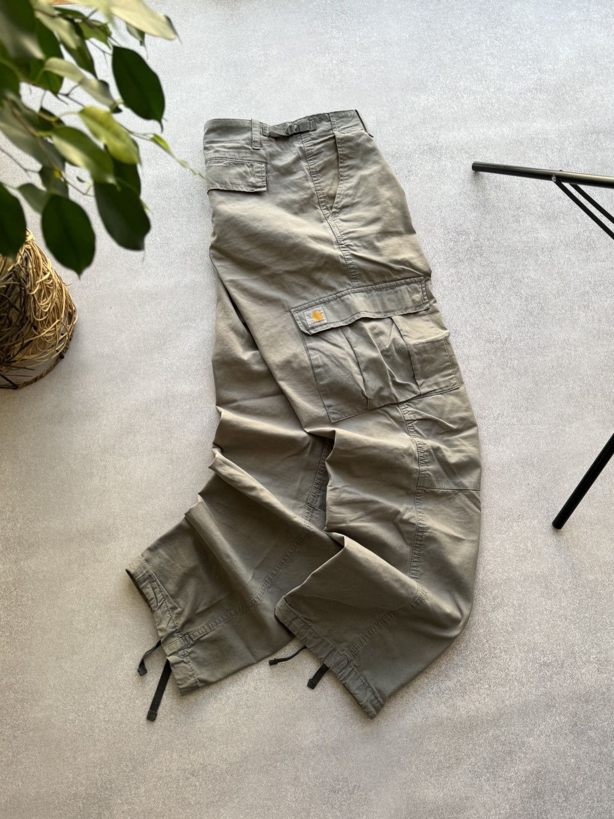 Pre-owned Carhartt X Vintage Carhartt Distressed Y2k Cargo Pants In Grey