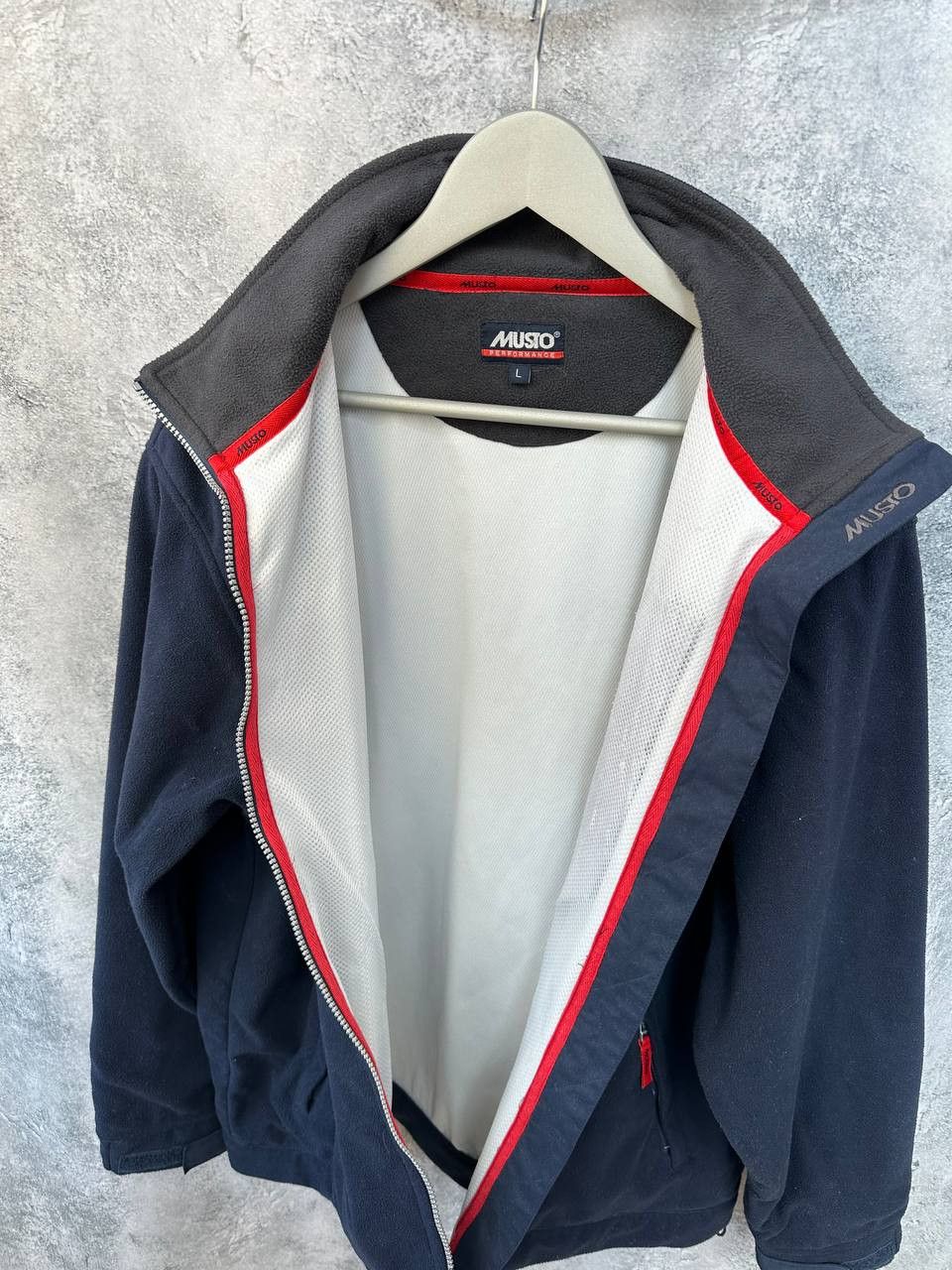 Musto Musto Performance Fleece Jacket Full Zip WindBreaker Navy Size US L / EU 52-54 / 3 - 11 Thumbnail