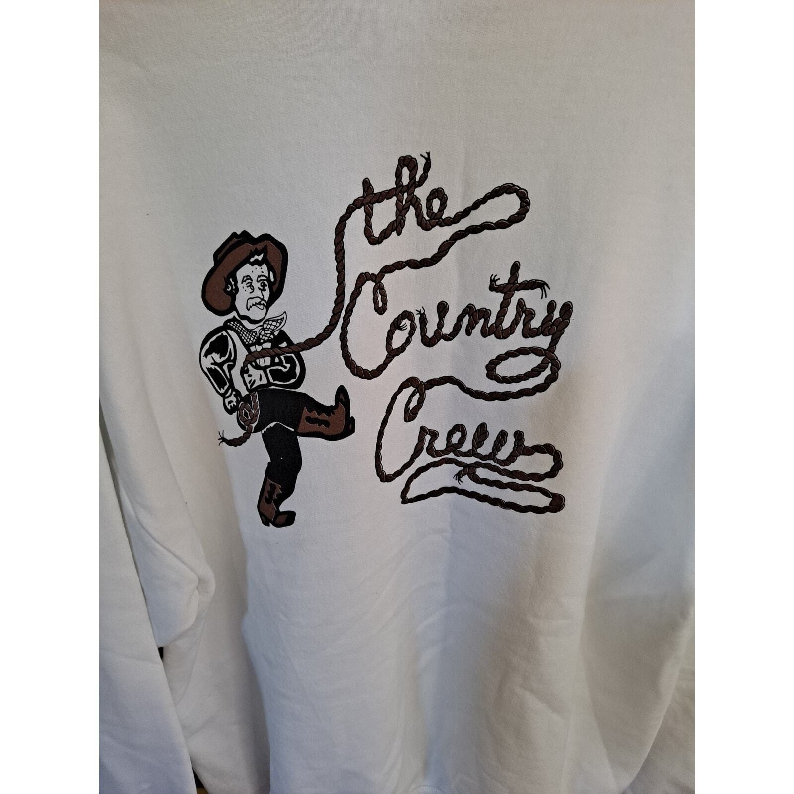 Jerzees Vintage The Country Crew Embroidered on Front Sweatshirt Siz Size US L / EU 52-54 / 3 - 6 Thumbnail