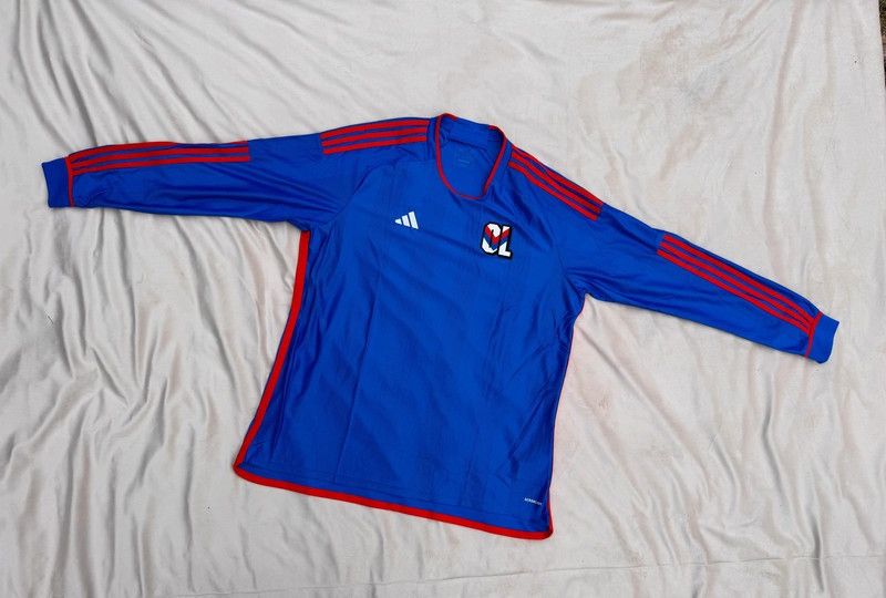 Adidas Adidas AEROREADY Long Sleeve Training Top – Blue/Red Size US XXL / EU 58 / 5 - 3 Thumbnail