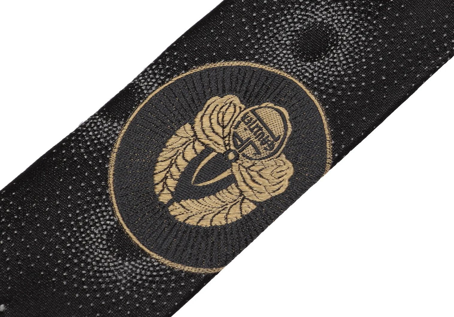 Jean Paul Gaultier Charcoal Polka Dot Embroidered Tie with Emblem Size ONE SIZE - 9 Thumbnail