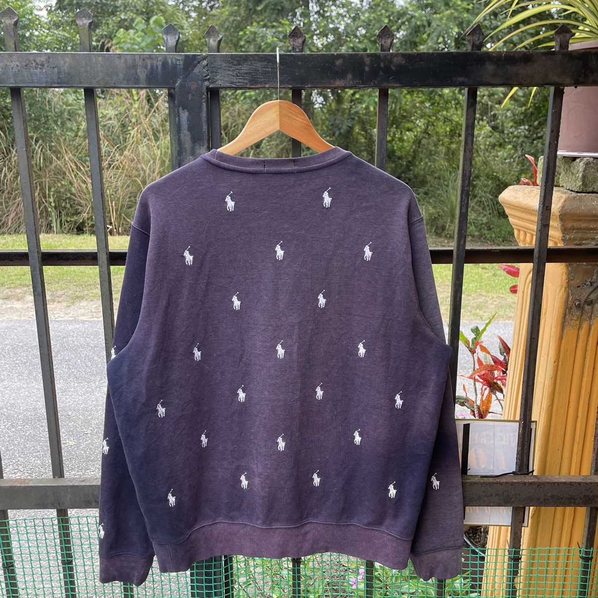 Polo Ralph Lauren × Ralph Lauren × Vintage 🔥Polo Ralph Lauren Small Pony Monogram Sun Faded Sweatshirts Size US M / EU 48-50 / 2 - 2 Thumbnail