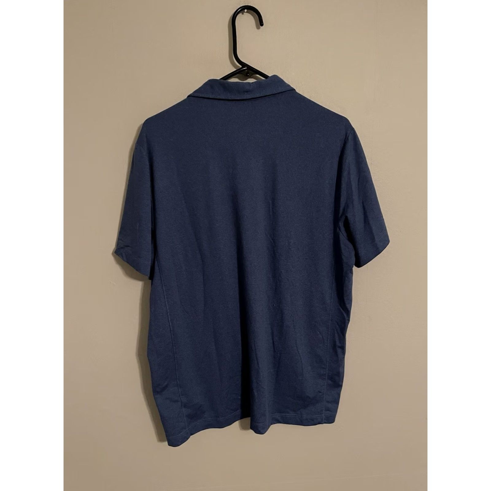 UNTUCKit VINTAGE UNTUCKit Blue Polyester Blend Casual Short Sleeve Polo Shirt - Men's Large Size US L / EU 52-54 / 3 - 3 Thumbnail