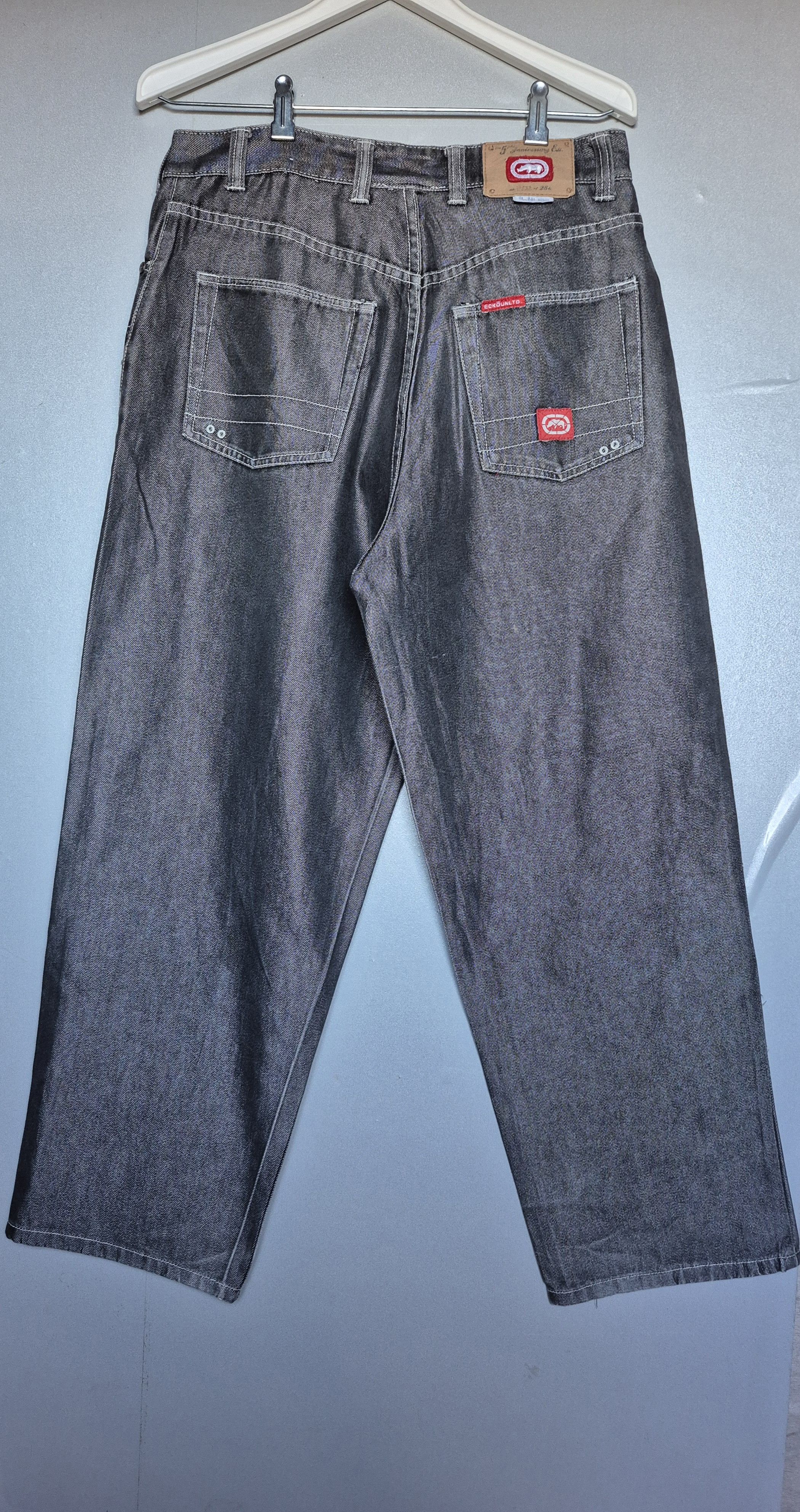Ecko Unltd. Ecko Unltd jeans silver metallic baggy pants Y2K 5th An Size US 26 / EU 42 - 13 Thumbnail