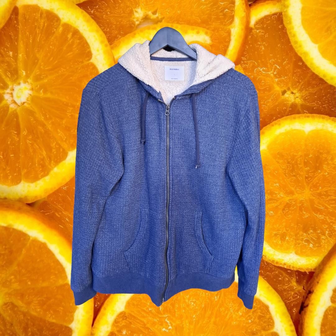 Old Navy Old Navy Sherpa Lined Blue Hooded Sweatshirt Size Large Size US L / EU 52-54 / 3 - 1 Thumbnail
