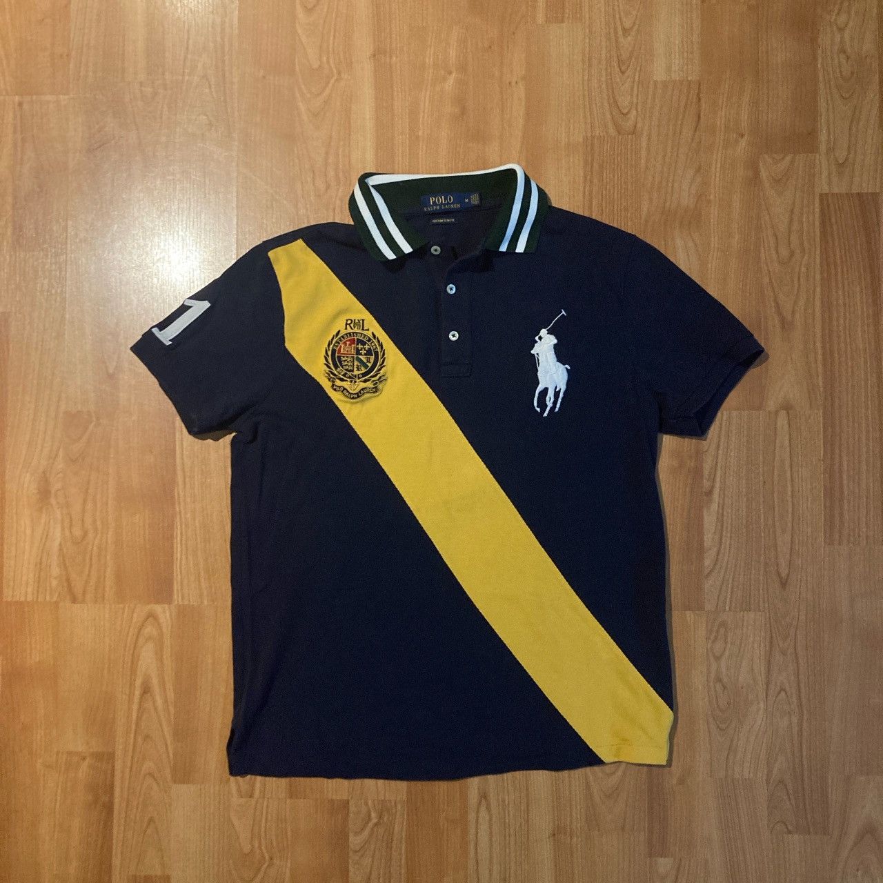 Polo Ralph Lauren Polo Ralph Lauren Mens Striped Big Pony Polo Size US S / EU 44-46 / 1 - 1 Thumbnail