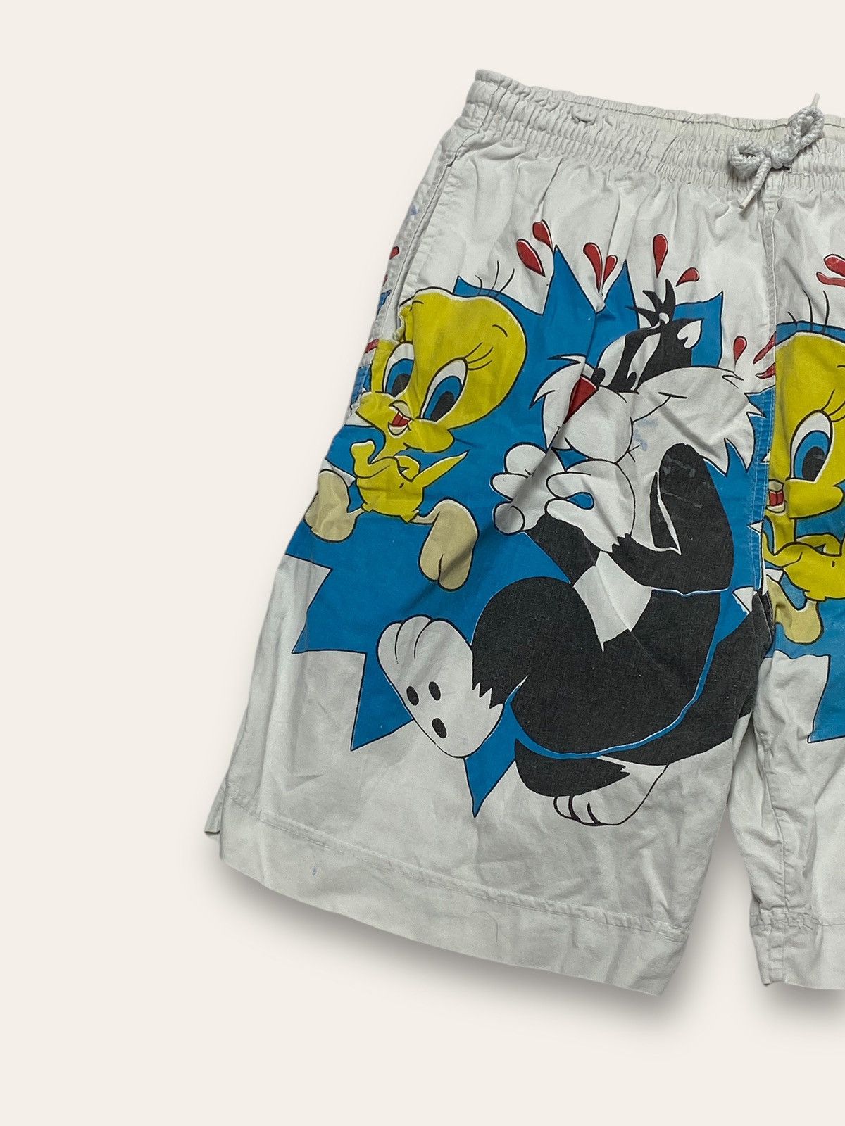 Vintage Vintage LOONEY TUNES Warner Bros Overprint Shorts Y2K Size US 32 / EU 48 - 3 Thumbnail